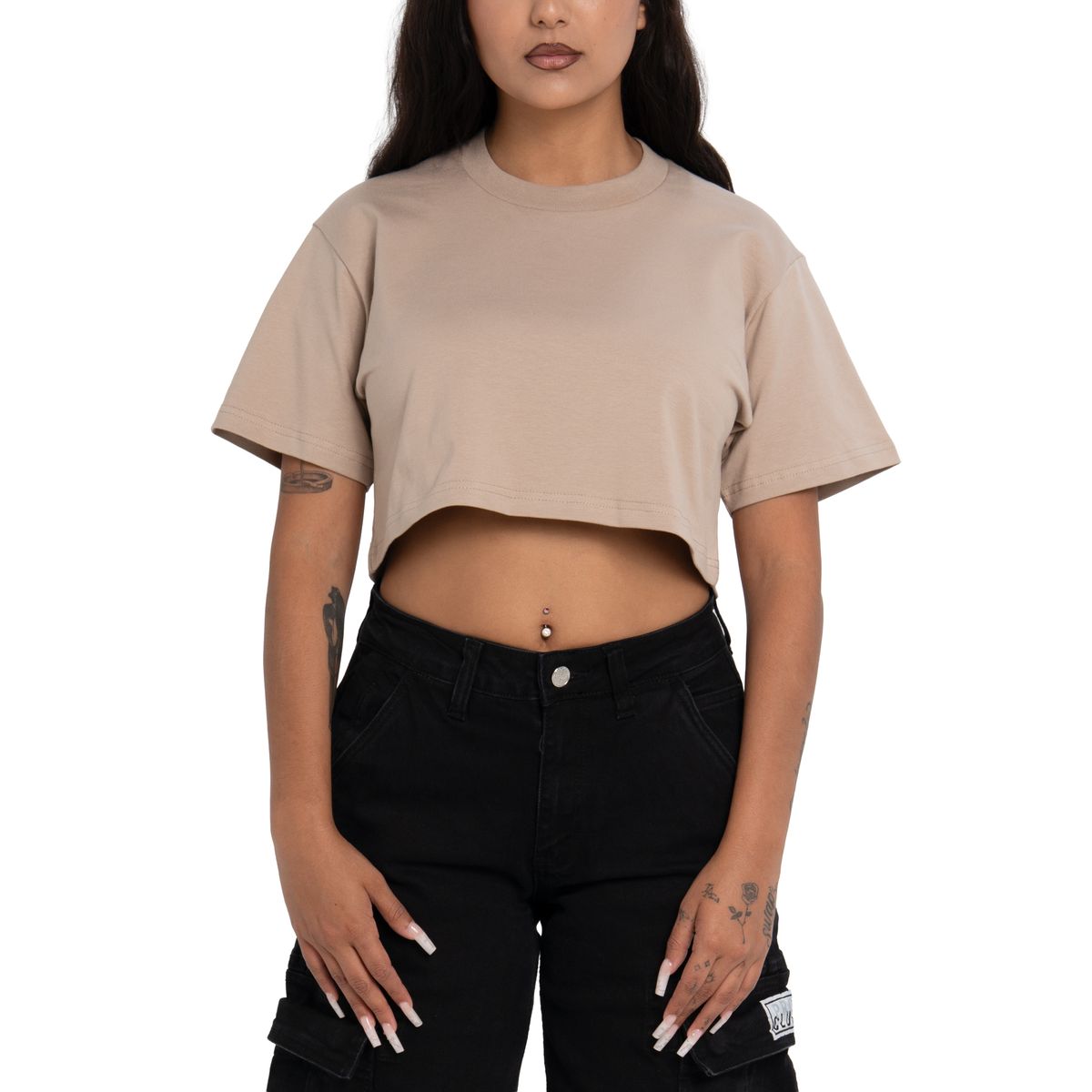 Pro Club Women's Heavyweight Short Sleeve Crop Top