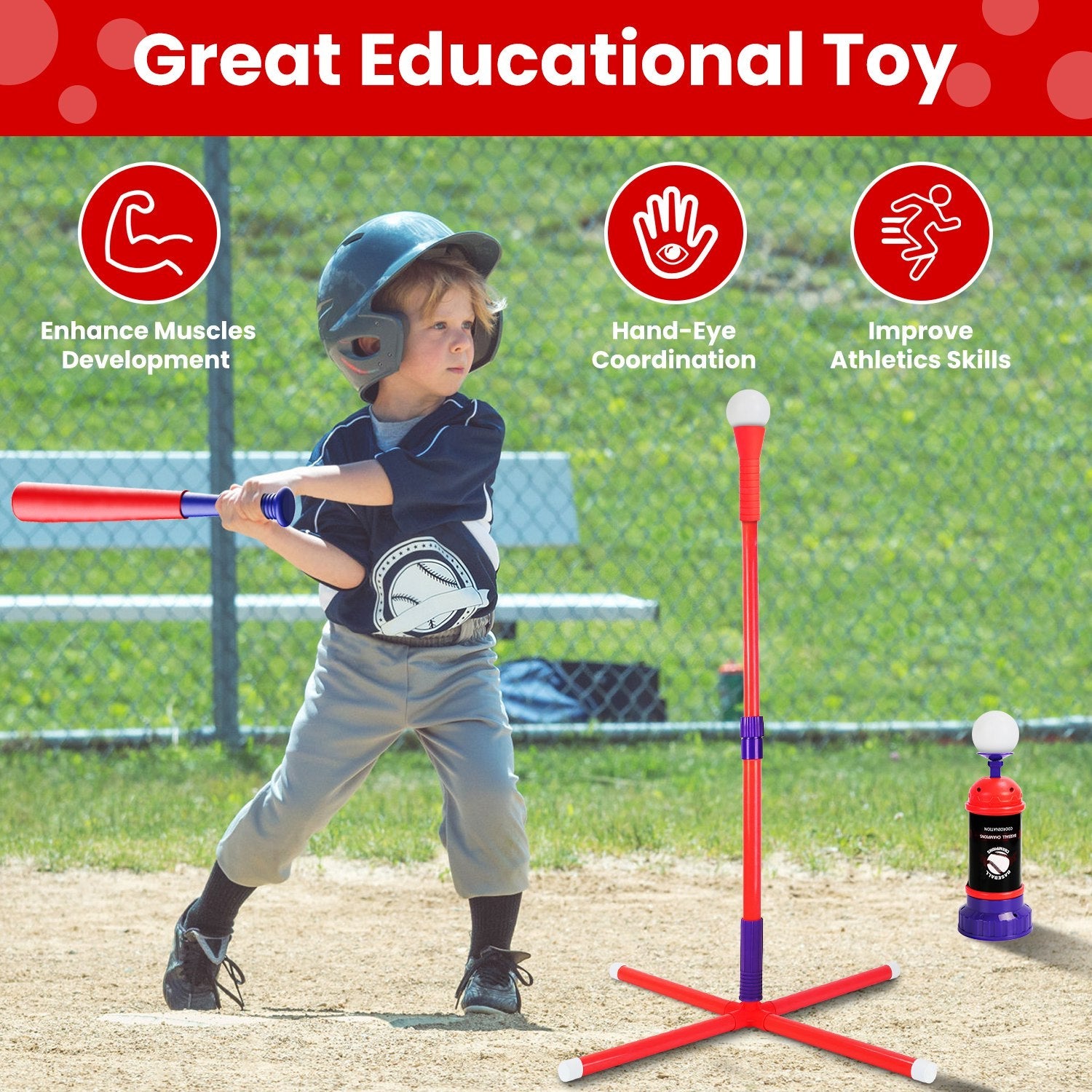 Gbruno Baseball Toy Kit for Ages 3–5