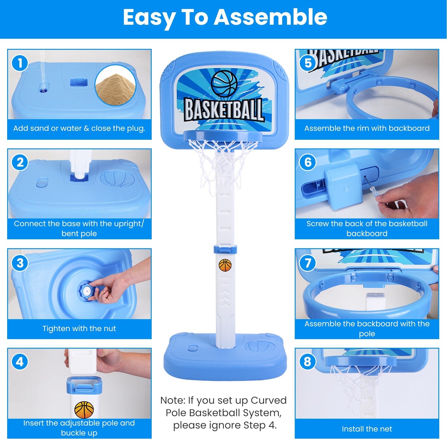 2 In 1 Poolside Basketball Game Set