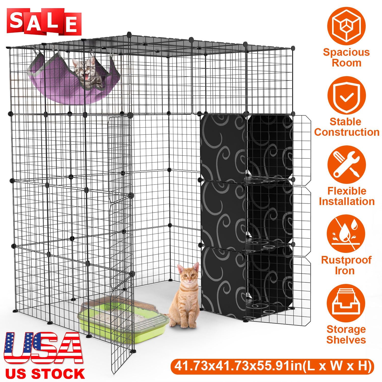 GBruno 4Tier Cat Playpen Cage