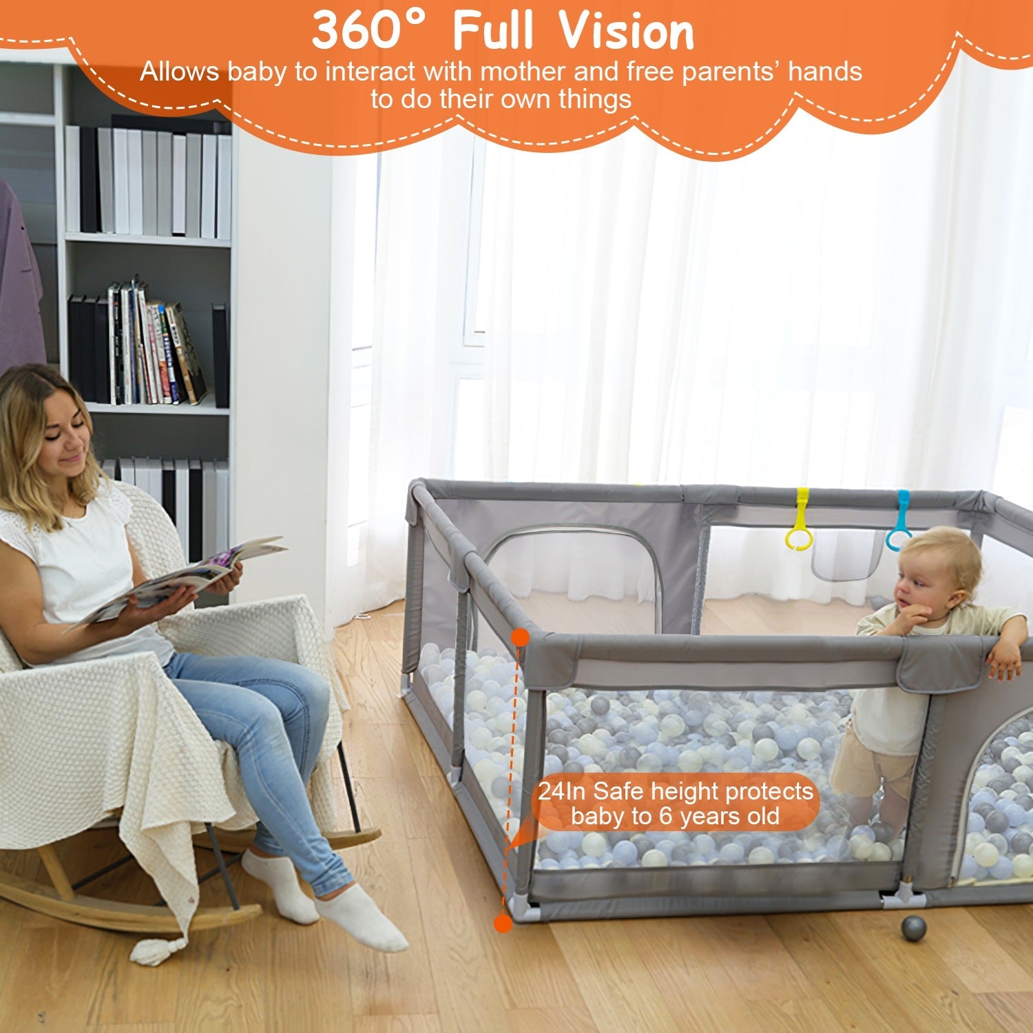 GBruno Baby Play Yard 50x50x24in Infant Play Game