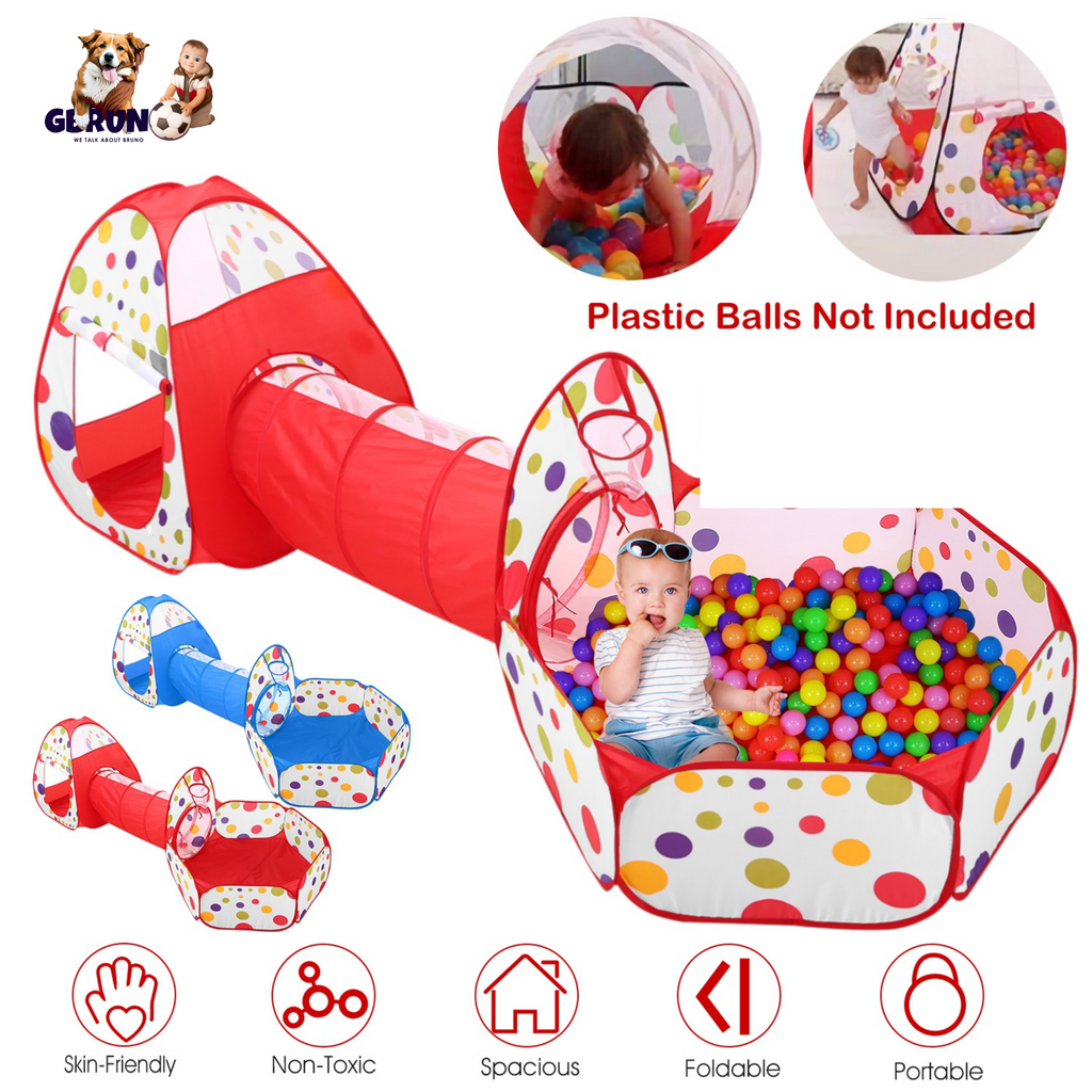 GBruno 3 In 1 Child Crawl Tunnel Tent