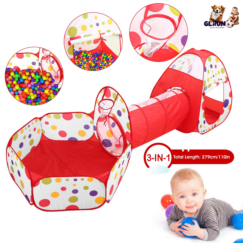 GBruno 3 In 1 Child Crawl Tunnel Tent