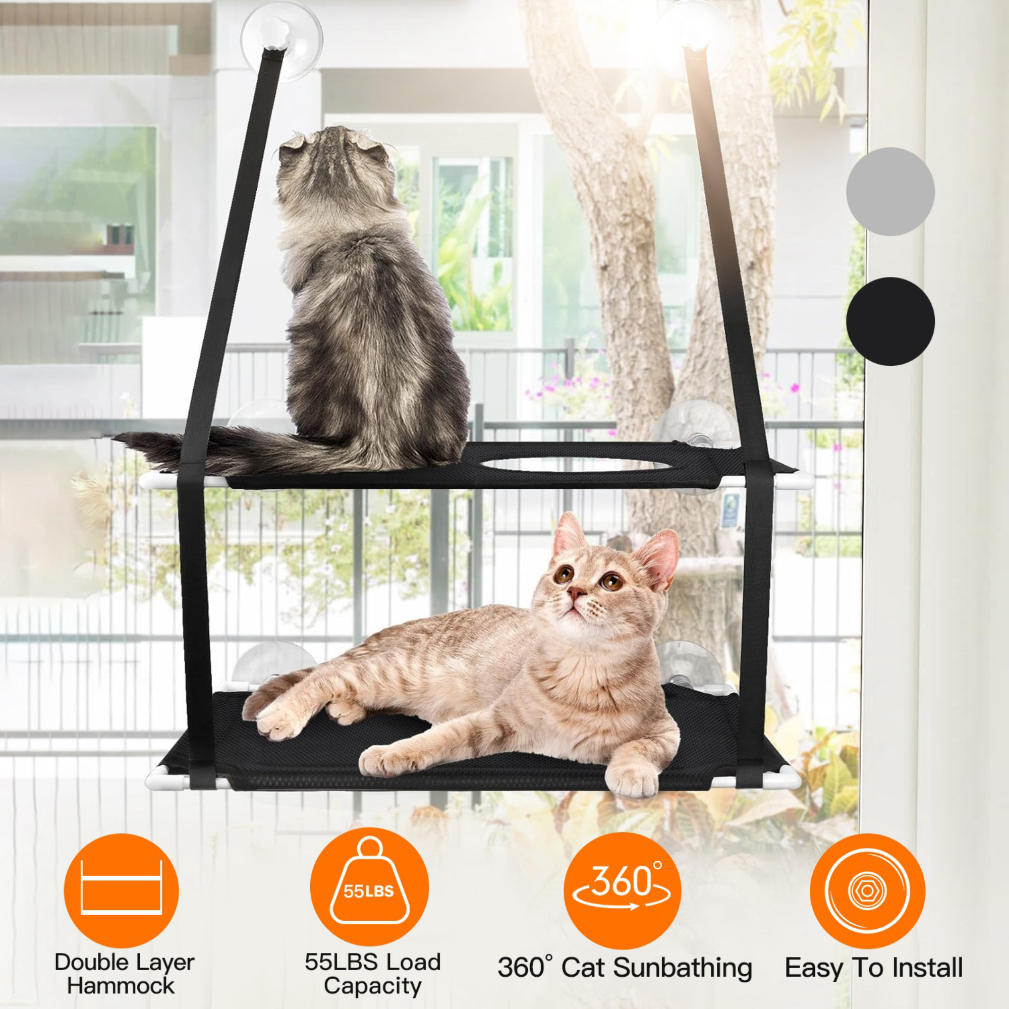 GBruno Indoor Window Hammock for Cat