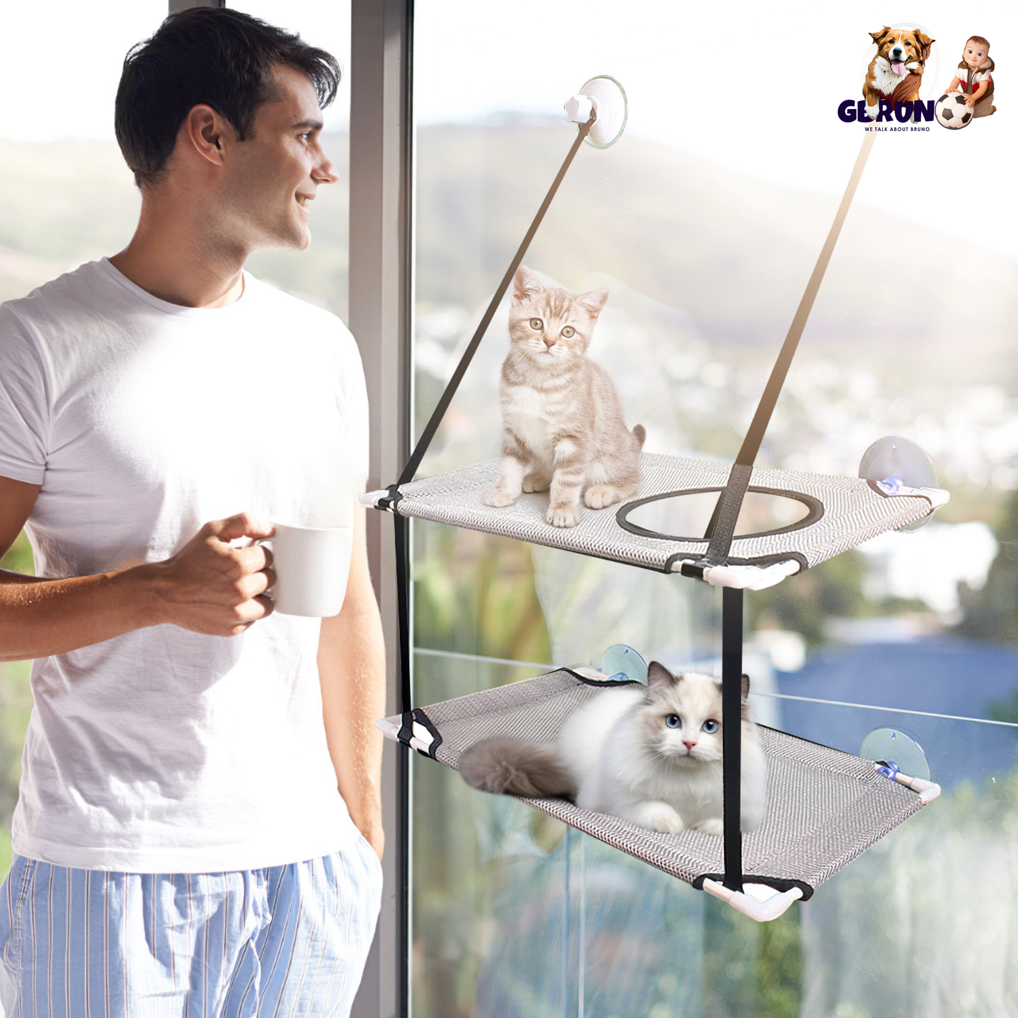 GBruno Indoor Window Hammock for Cat