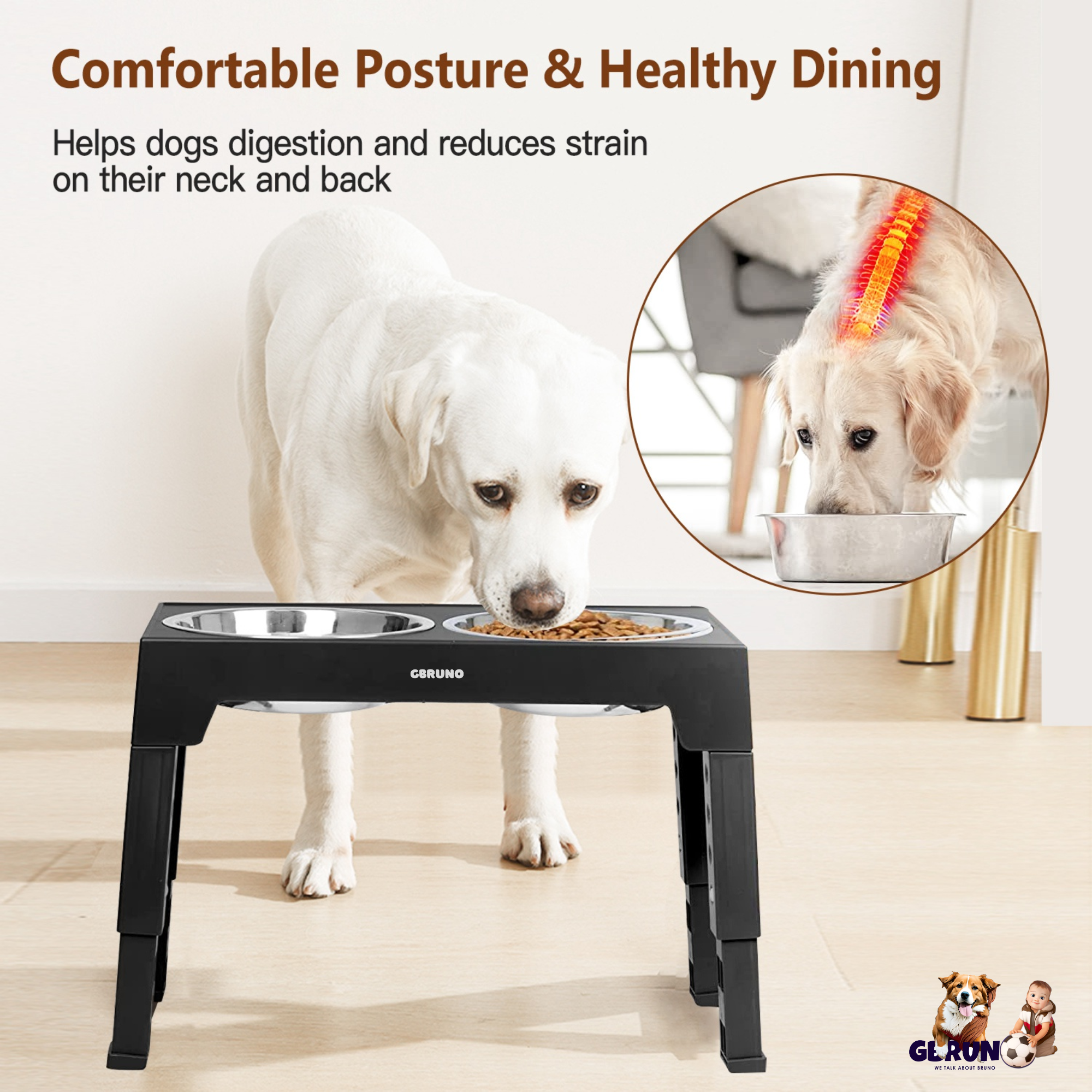 GBruno Dog Raised Bowls