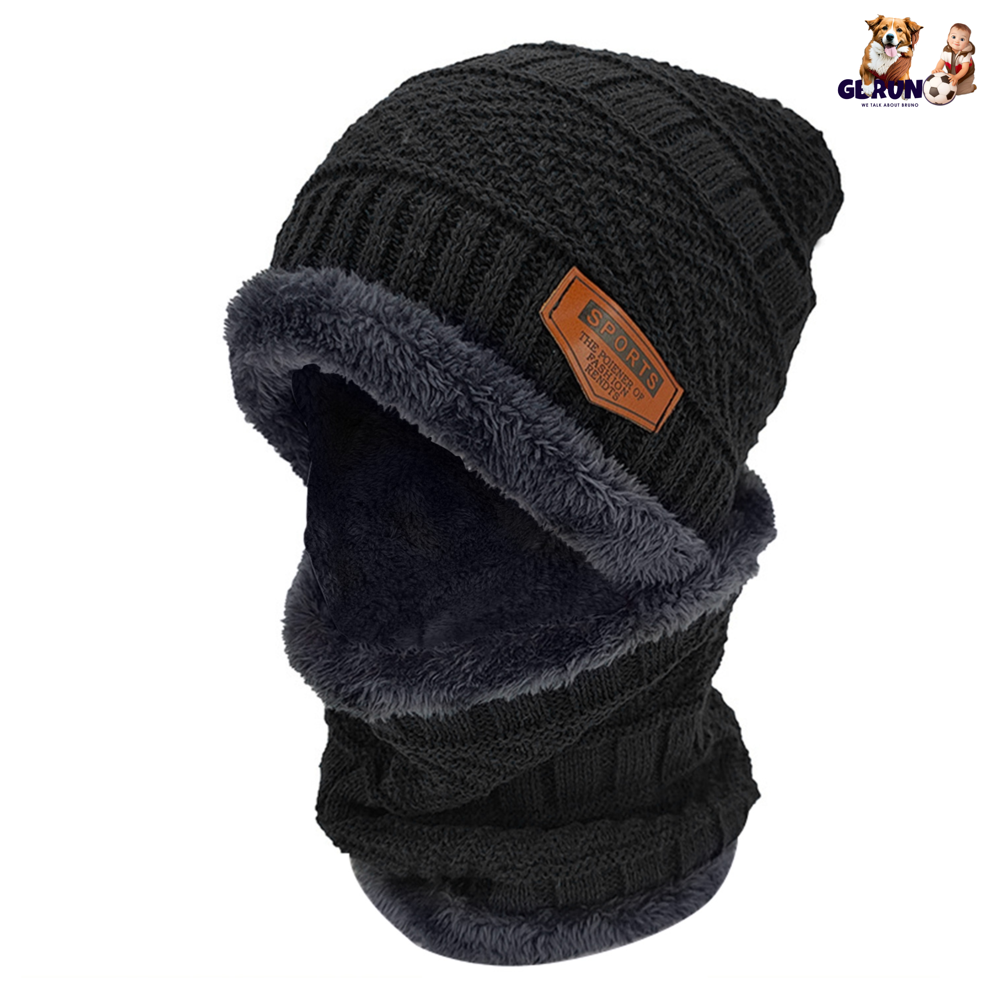 GBruno Winter Beanie Hat Scarf Set Unisex