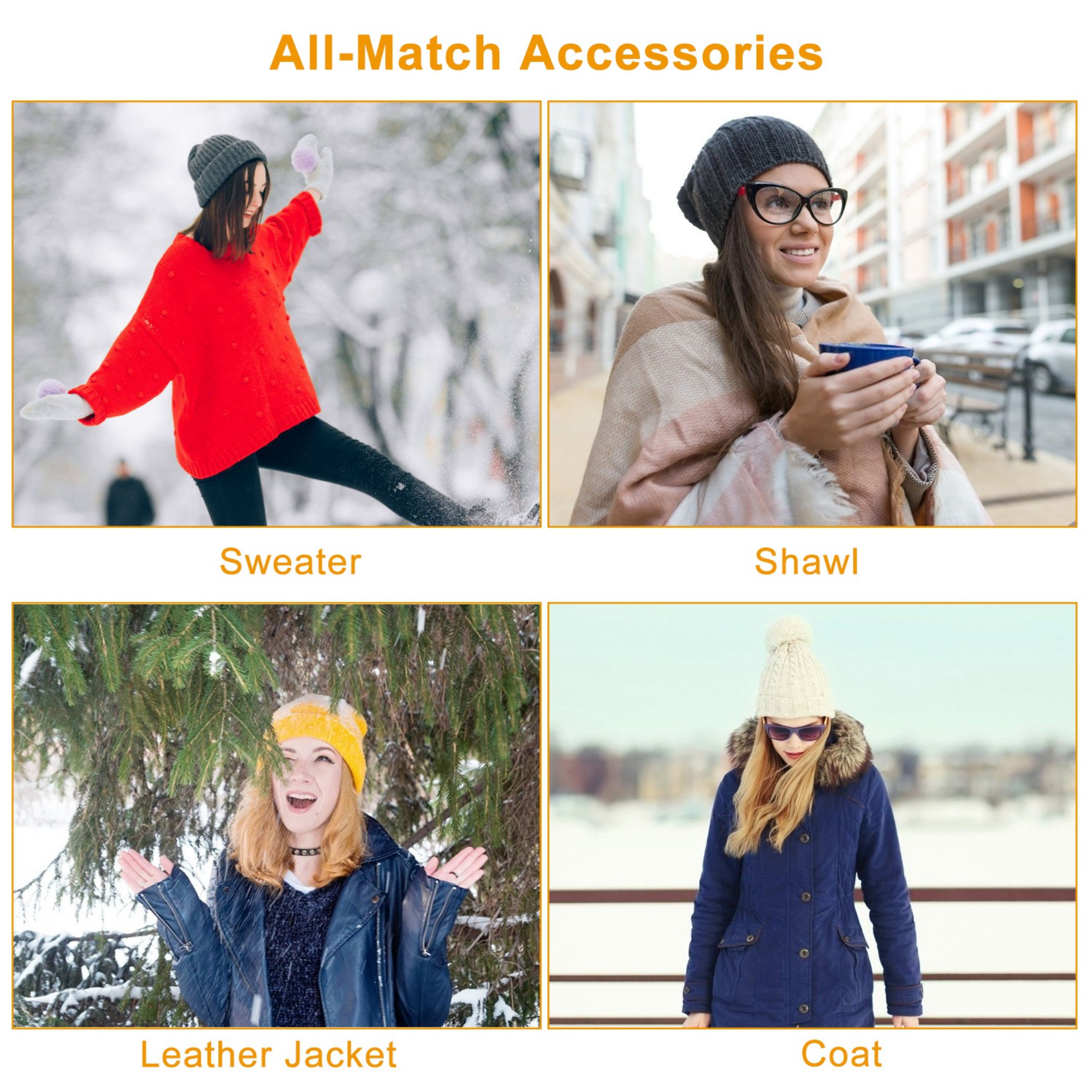 GBruno Winter Beanie Hat Scarf Set Unisex