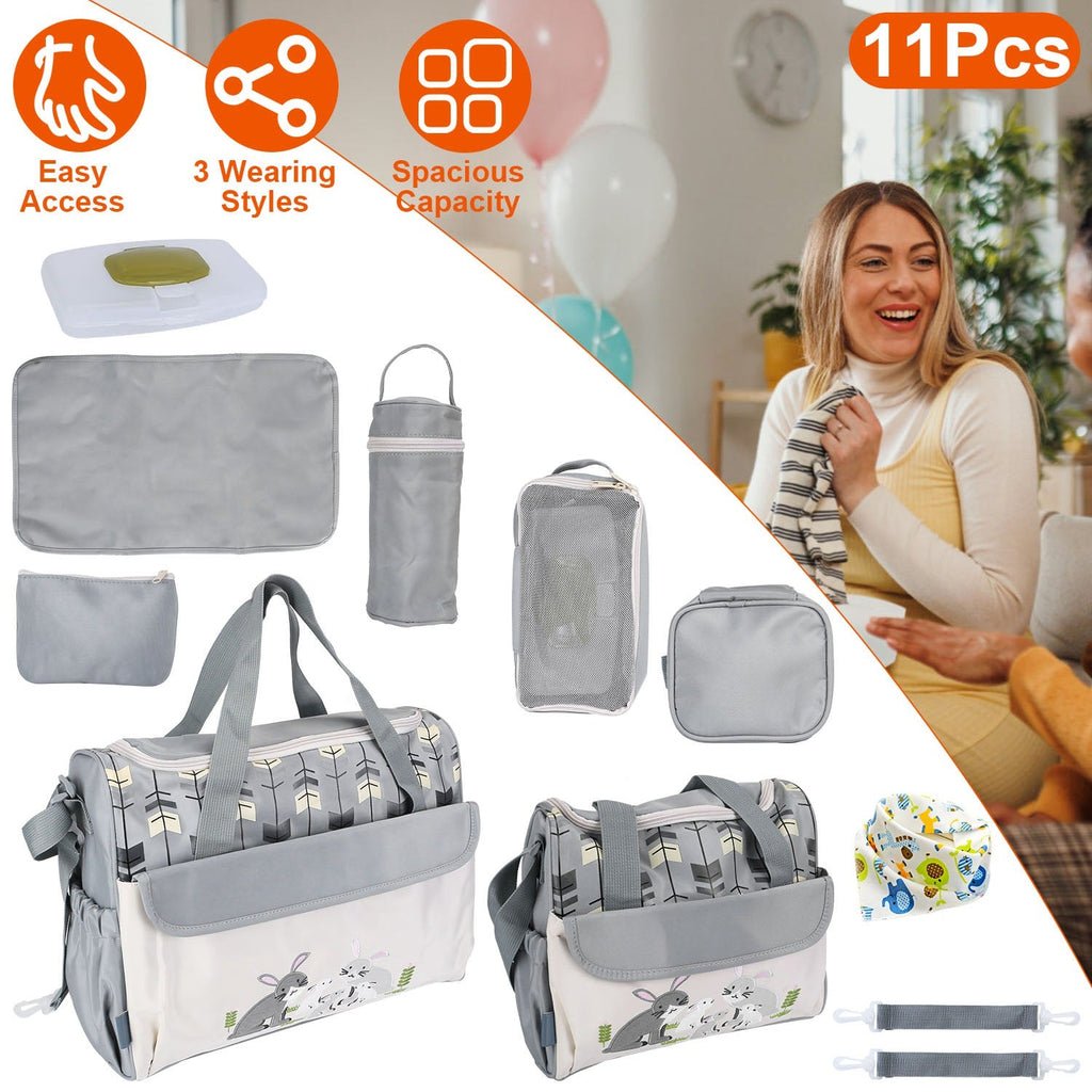 GBruno 11Pcs Baby Nappy Diaper Bags