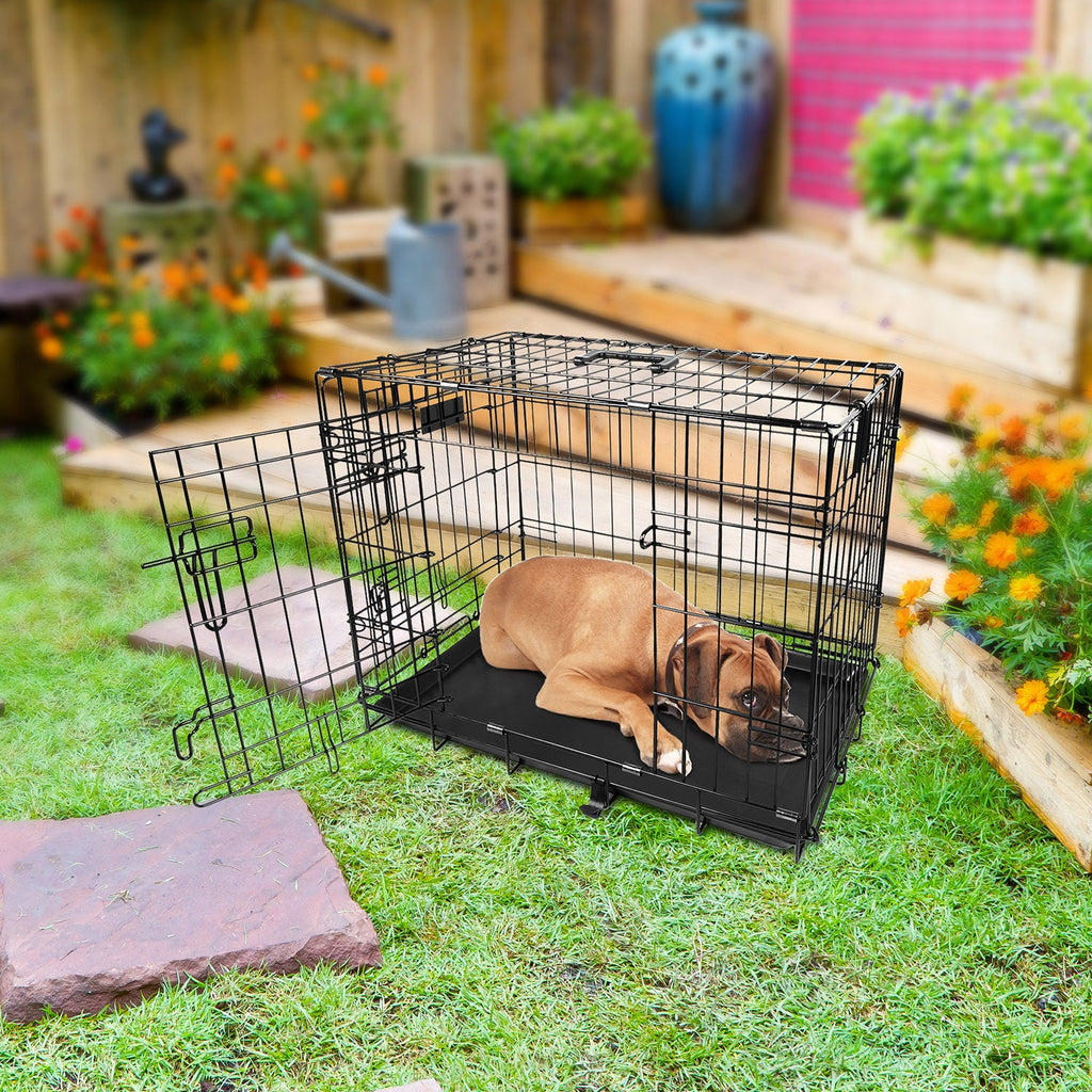 GBruno 30inches Dogs Crate Folding Metal