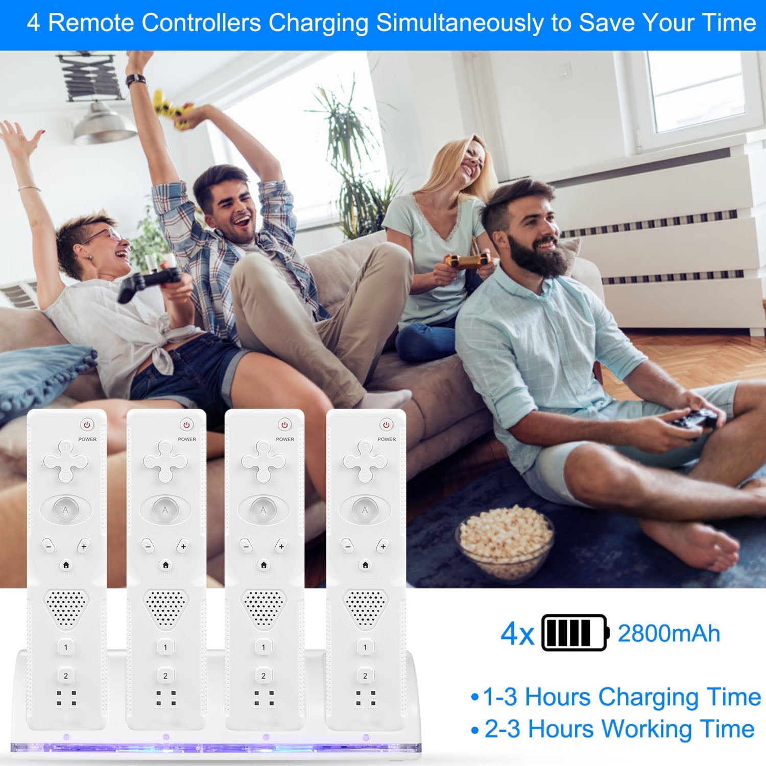 GBruno 4 Remotes Charging Dock