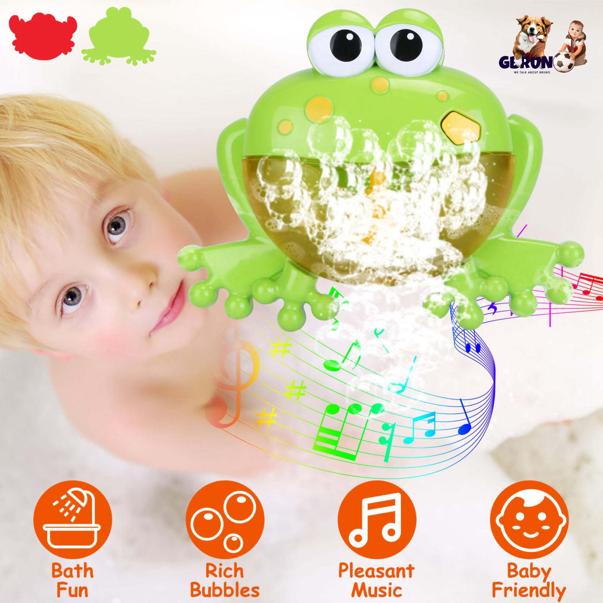 GBruno Frog Musical Bubble Bath