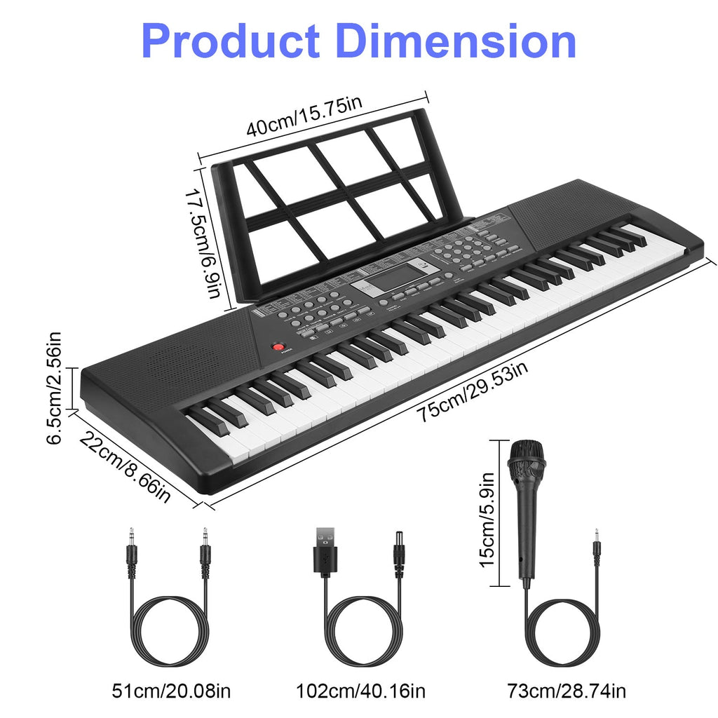GBruno 61 Keys Digital Music Keyboard