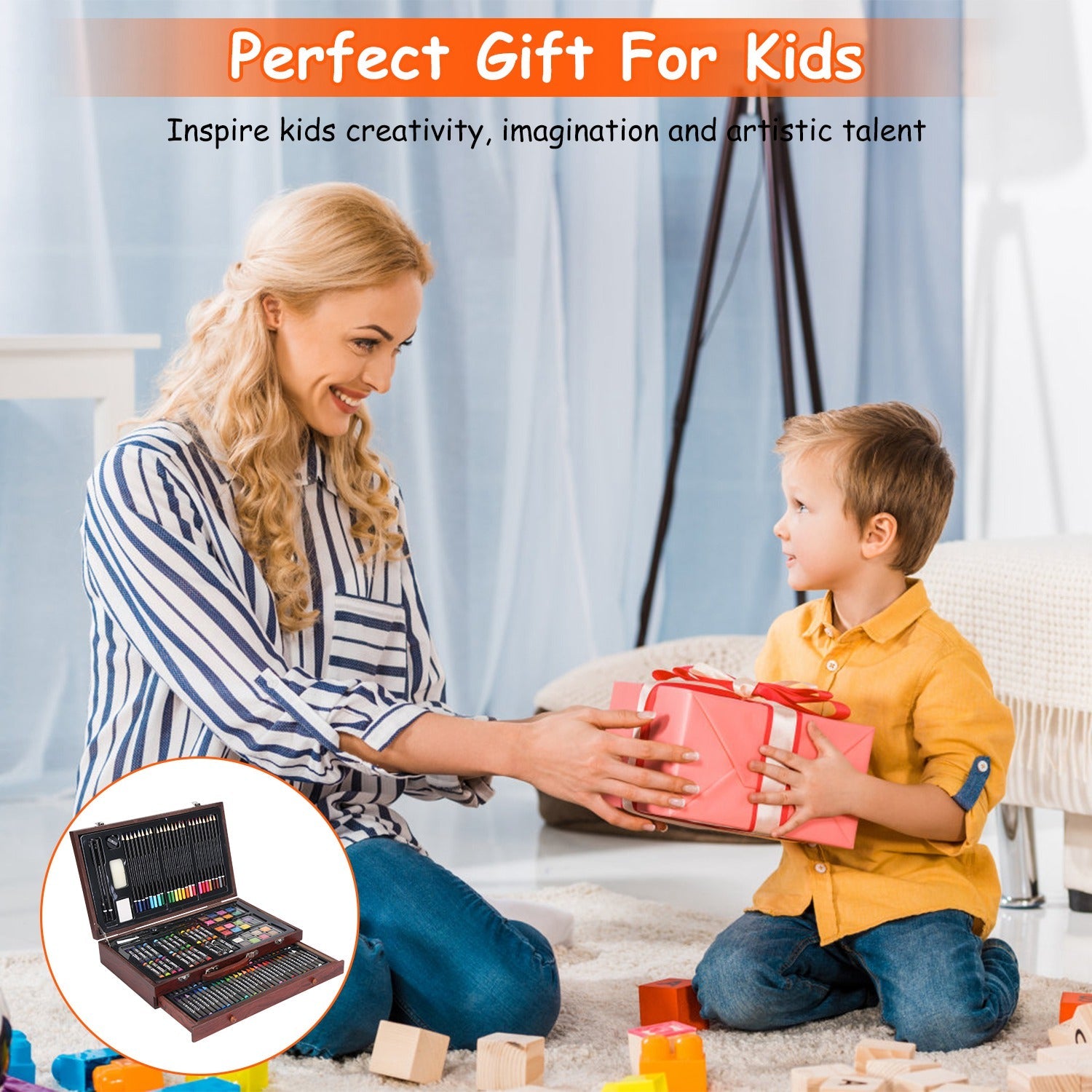 GBruno 140Pcs Art Supplies With Colored Pencils