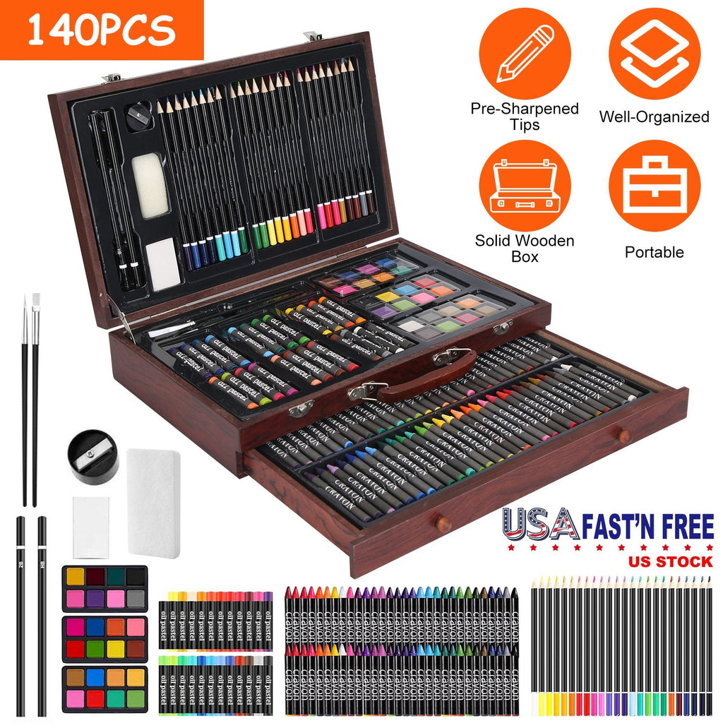 GBruno 140Pcs Art Supplies With Colored Pencils