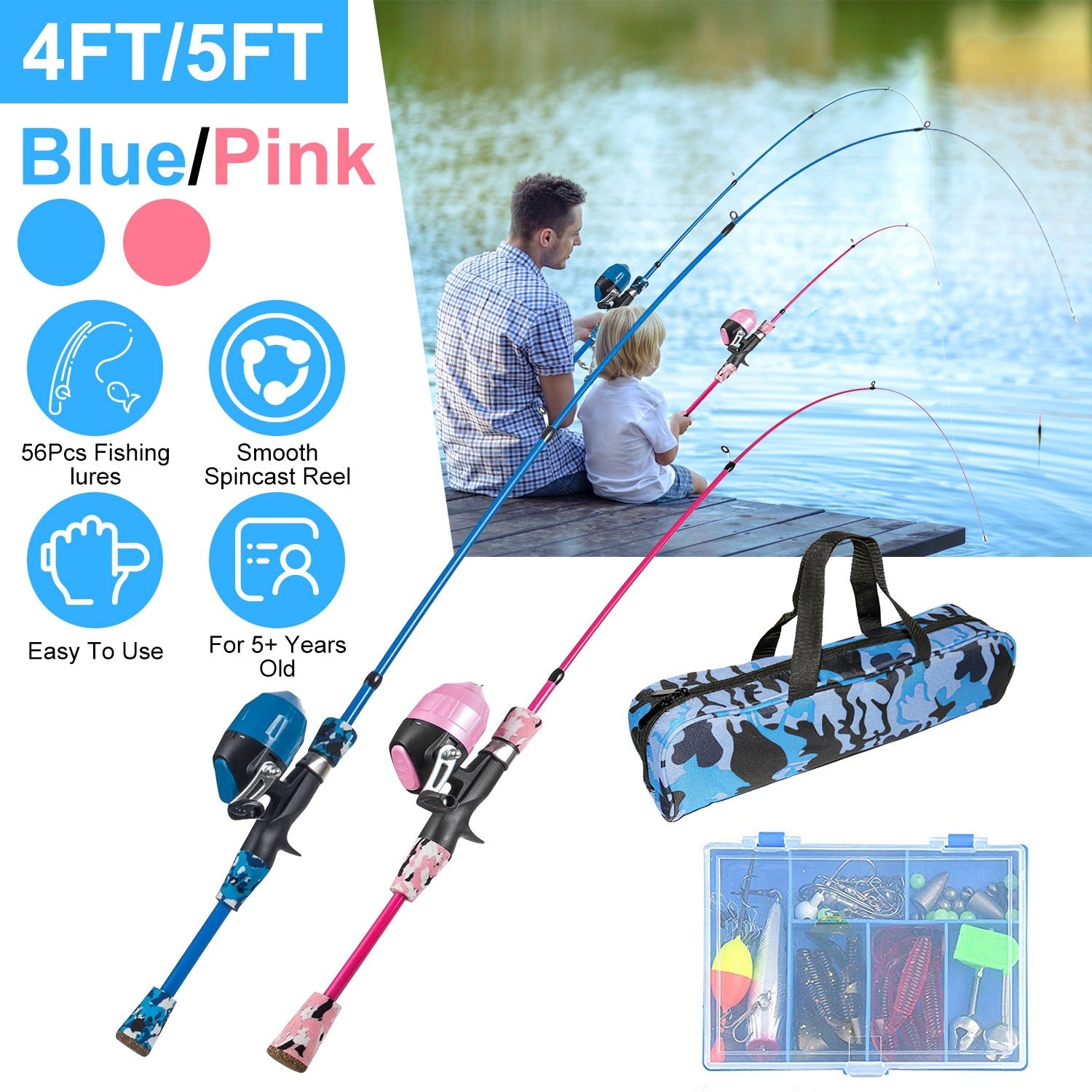 GBruno Kids Fishing Pole Set