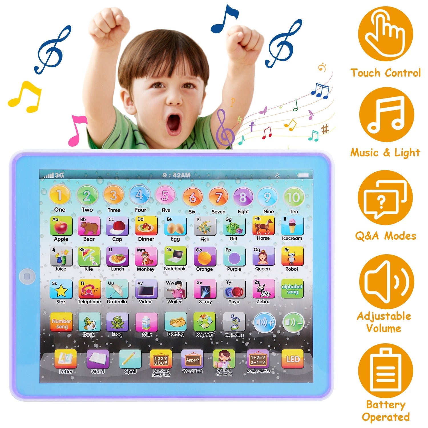 GBruno Kid Baby Toddler Tablet Toy Learning Study