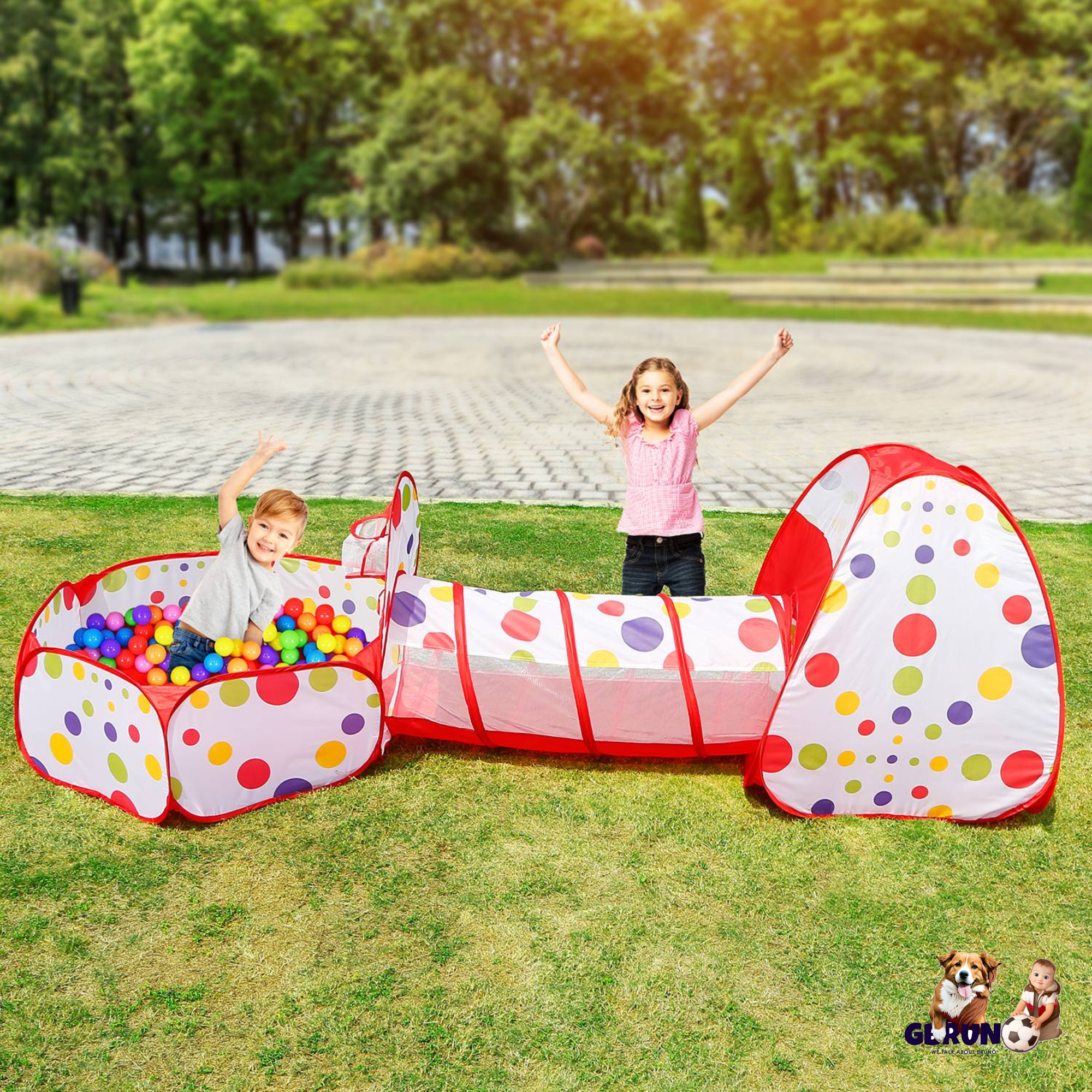 GBruno 3 In 1 Child Crawl Tunnel Tent