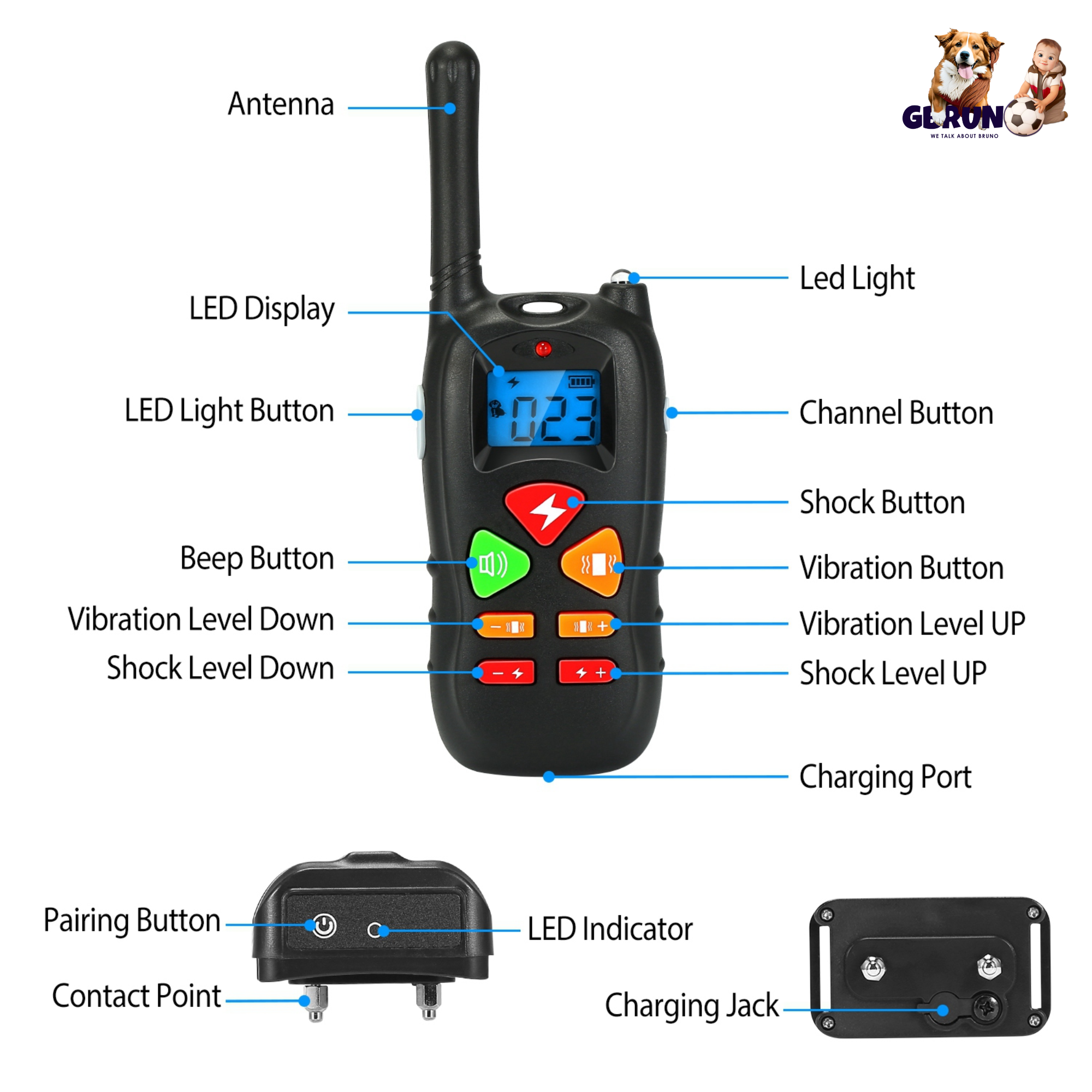 GBruno Dog Training Collar Dog