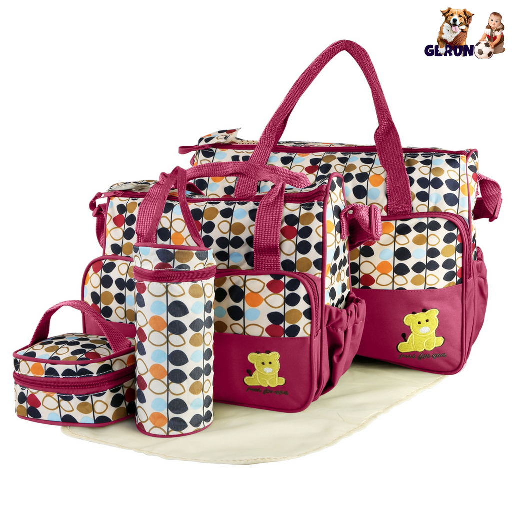 GBruno 5PCS Baby Nappy Diaper Bags