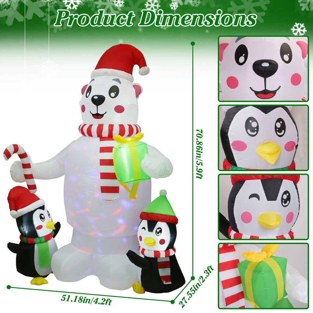 GBruno 5.9FT Christmas Inflatable Outdoor Decoration
