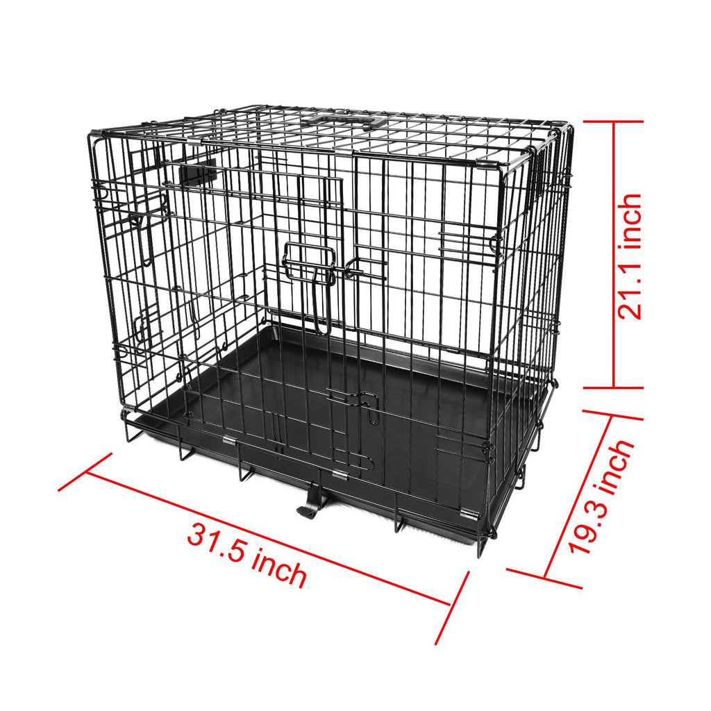 GBruno 30inches Dogs Crate Folding Metal
