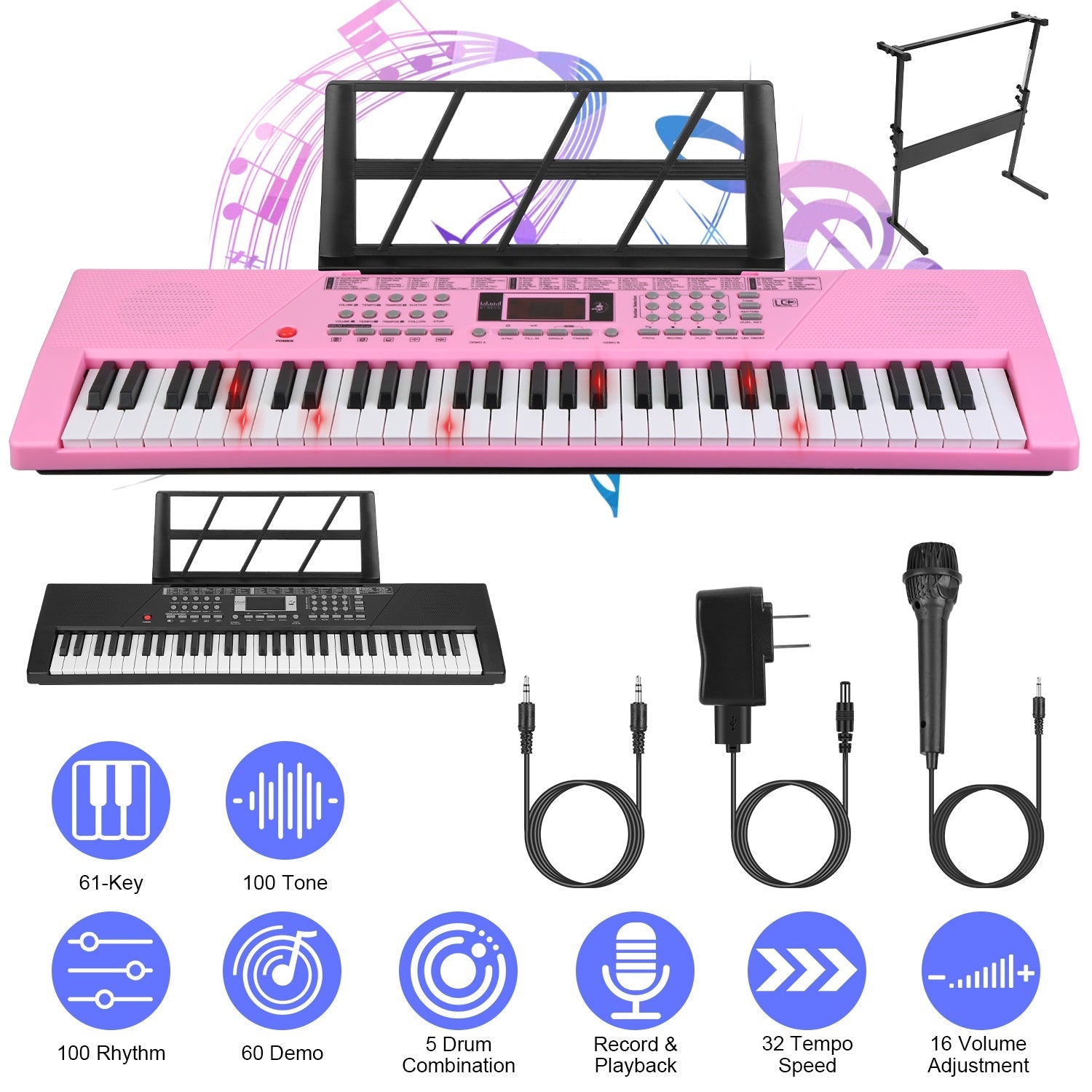 GBruno 61 Keys Digital Music Keyboard