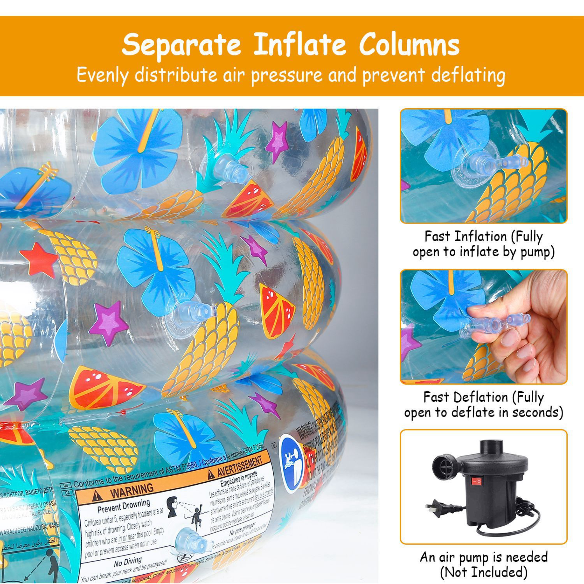 GBruno 59x21in Inflatable Swimming Pool