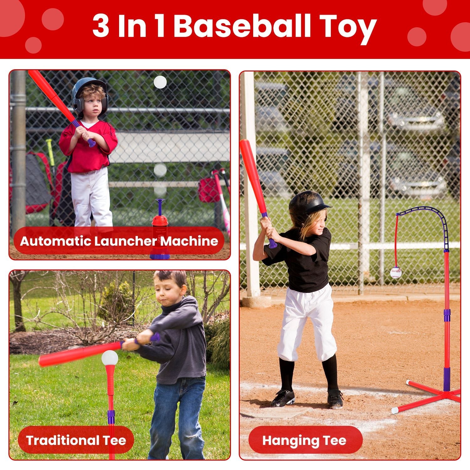Gbruno Baseball Toy Kit for Ages 3–5