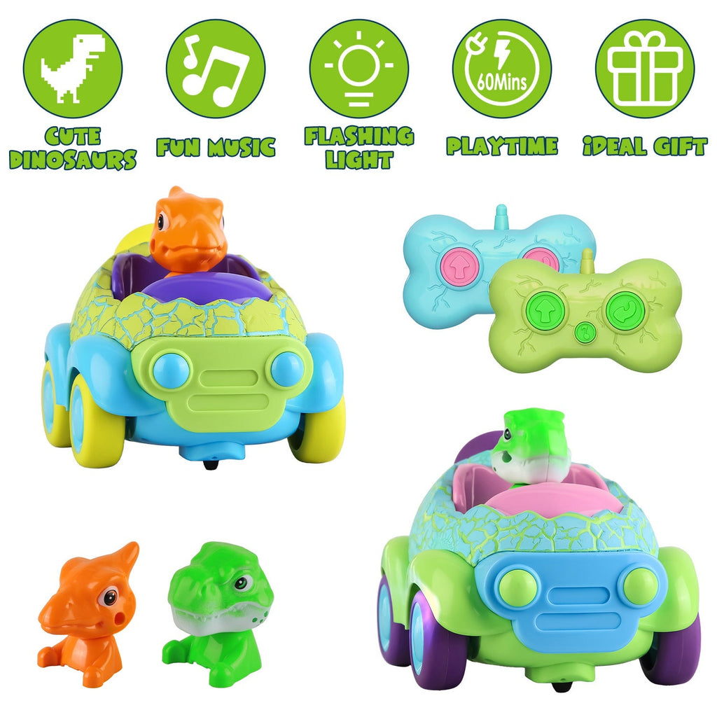 GBruno 2Pack Dinosaur Remote Control Cars