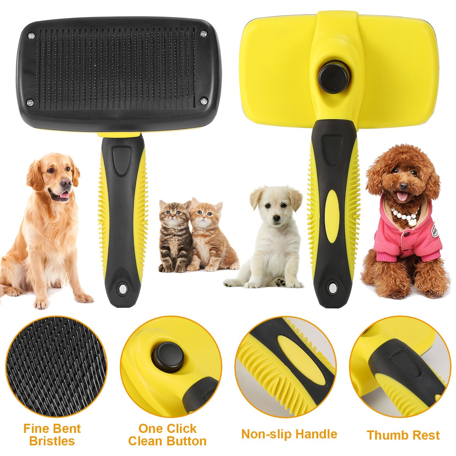 GBruno Self Cleaning Slicker Brush Pets