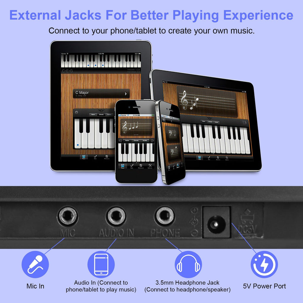 GBruno 61 Keys Digital Music Keyboard