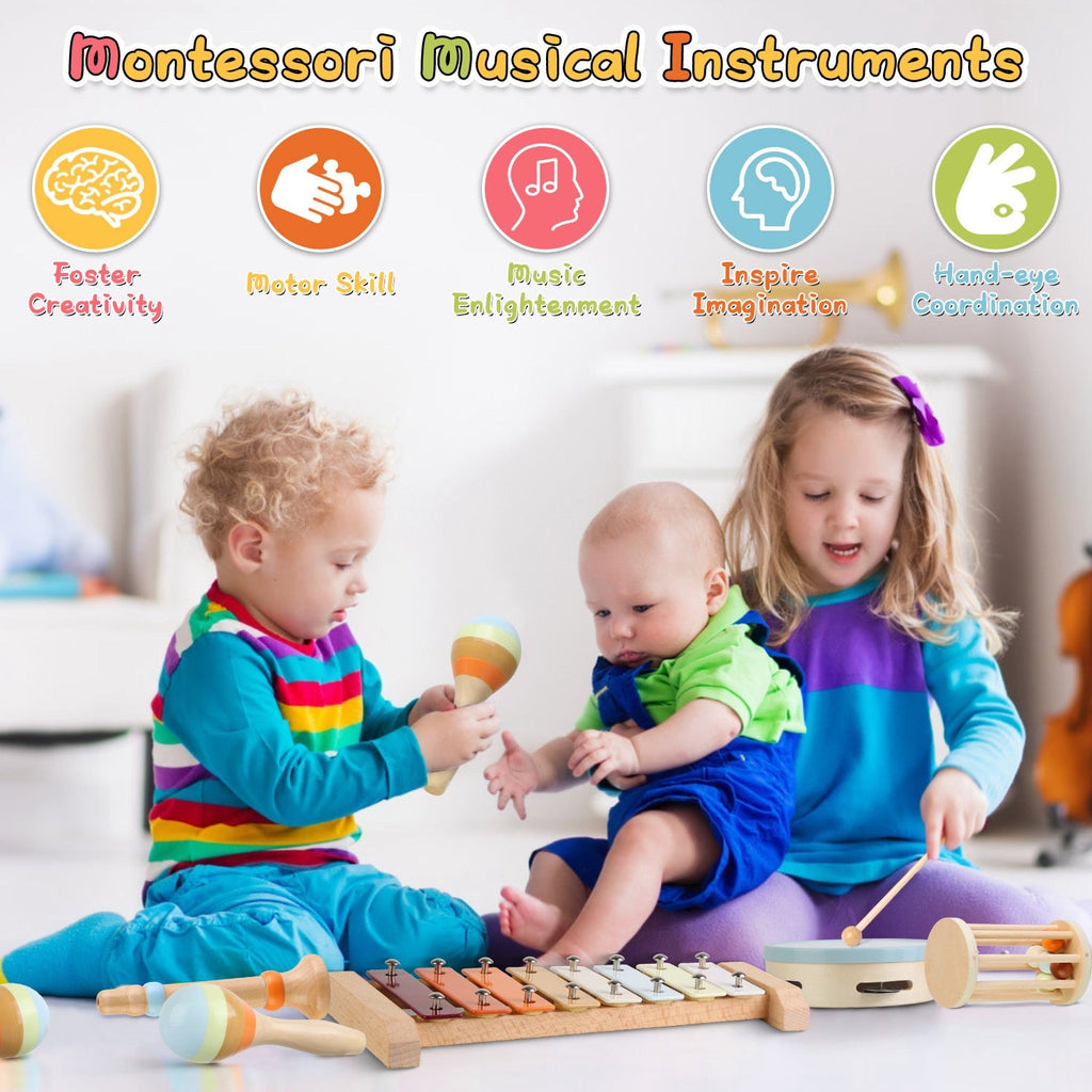 GBruno 8Pcs Toddler Musical Toys
