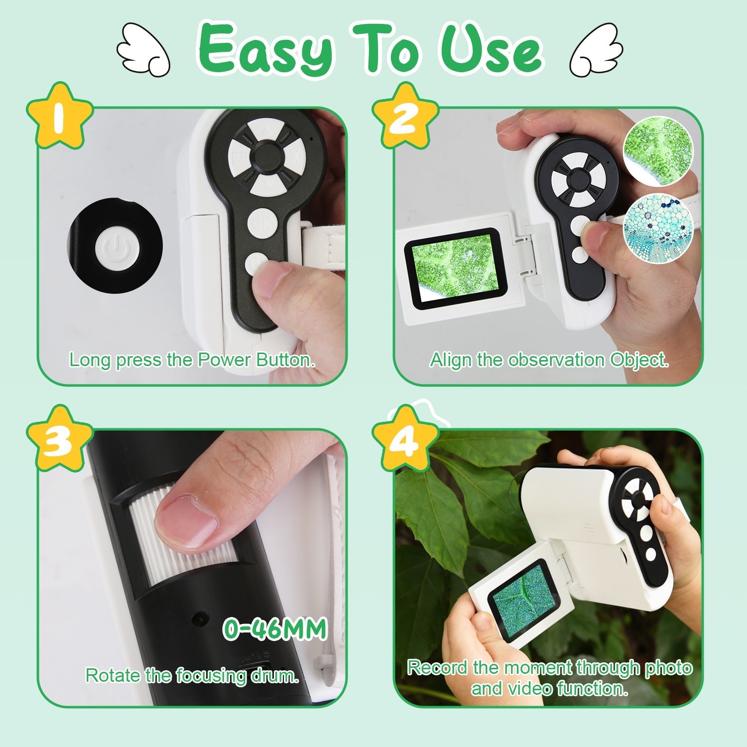 GBruno 3-in-1 Kids Microscope Camera Set