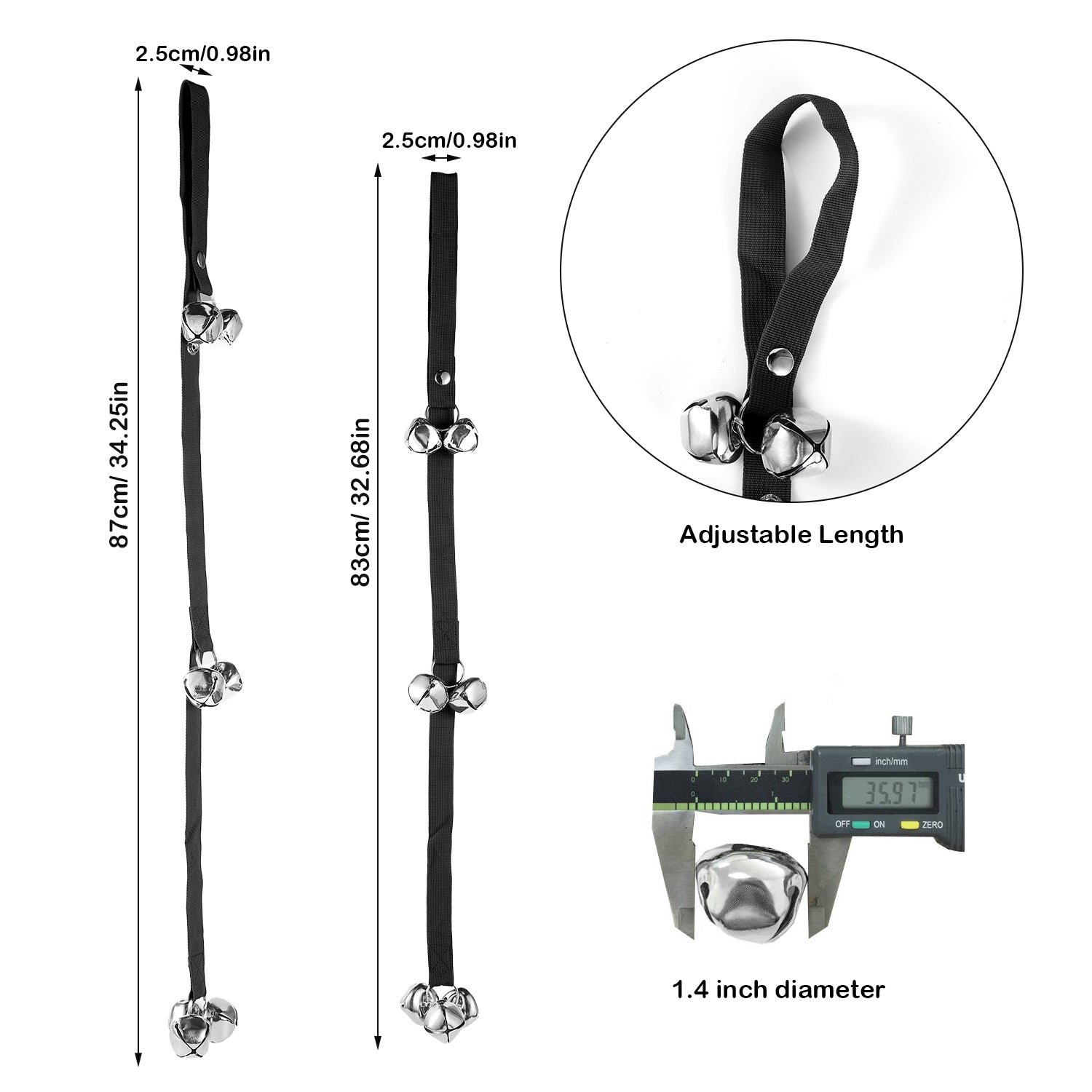 Dog Doorbells Adjustable Pet Doorbells