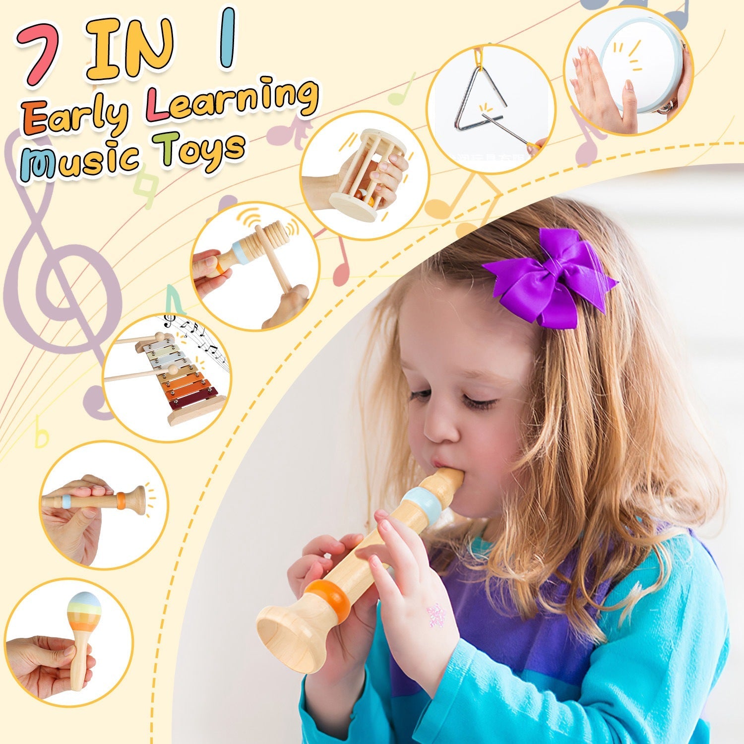 GBruno 8Pcs Toddler Musical Toys