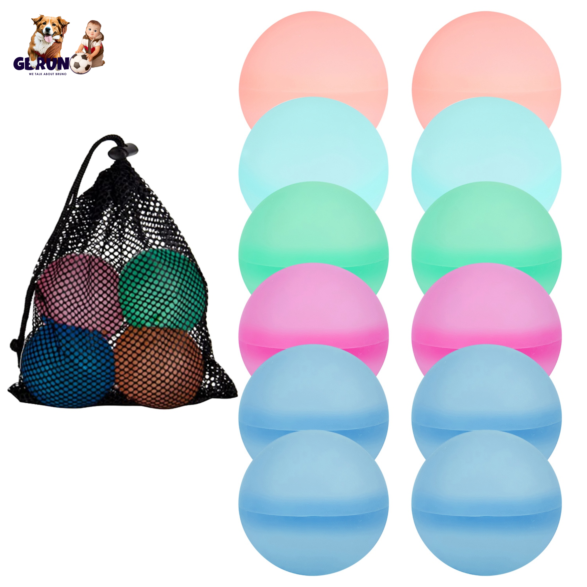 GBruno 12Pcs Reusable Water Balloon
