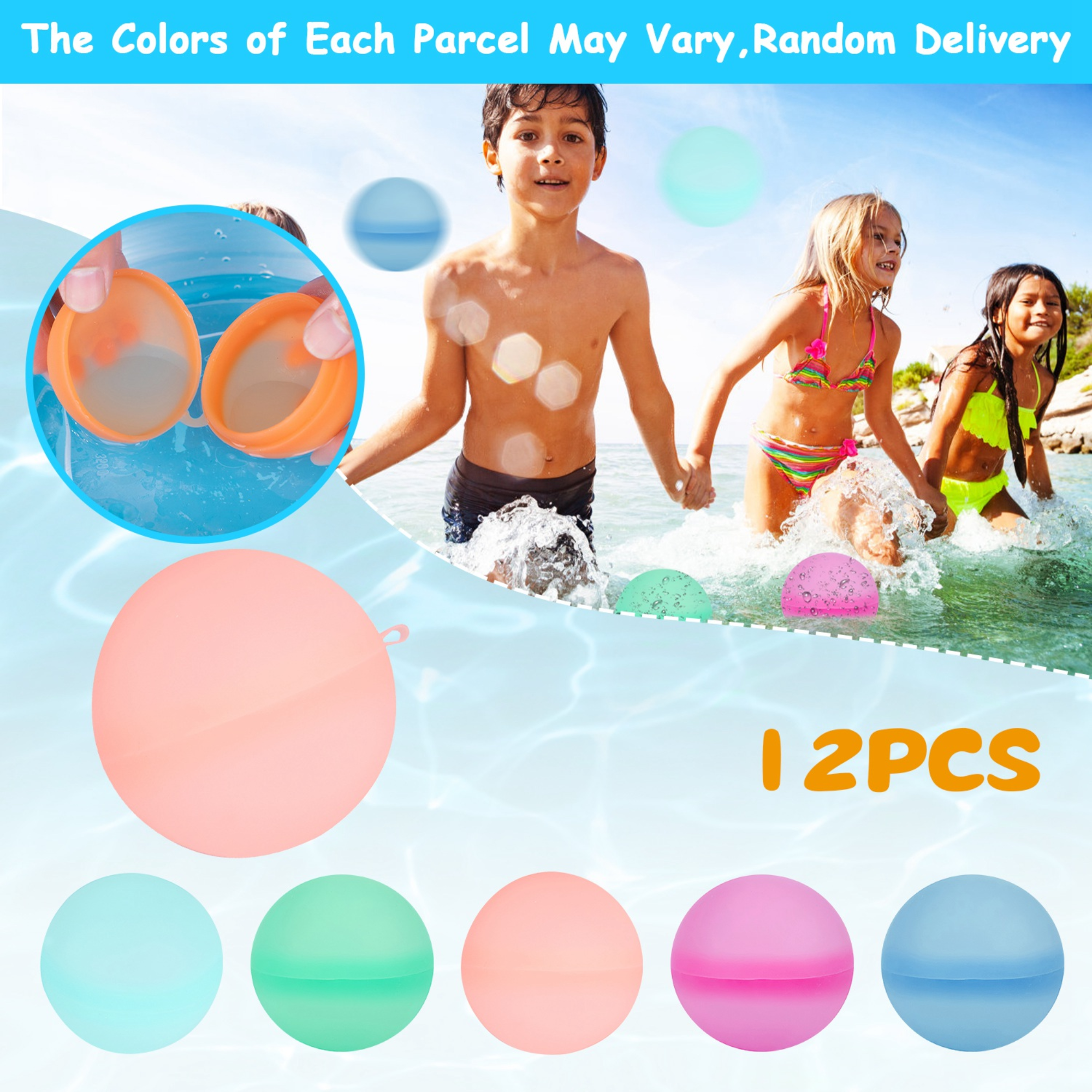 GBruno 12Pcs Reusable Water Balloon