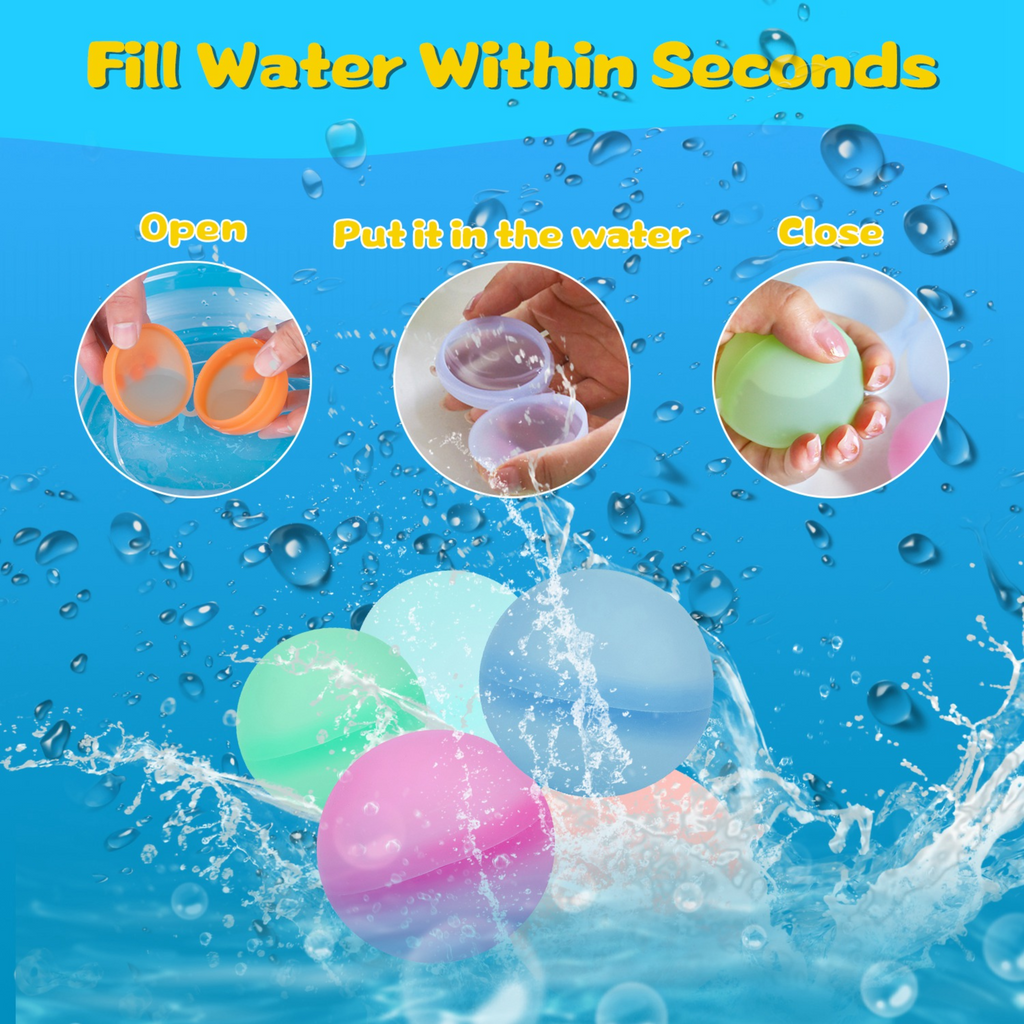 GBruno 12Pcs Reusable Water Balloon