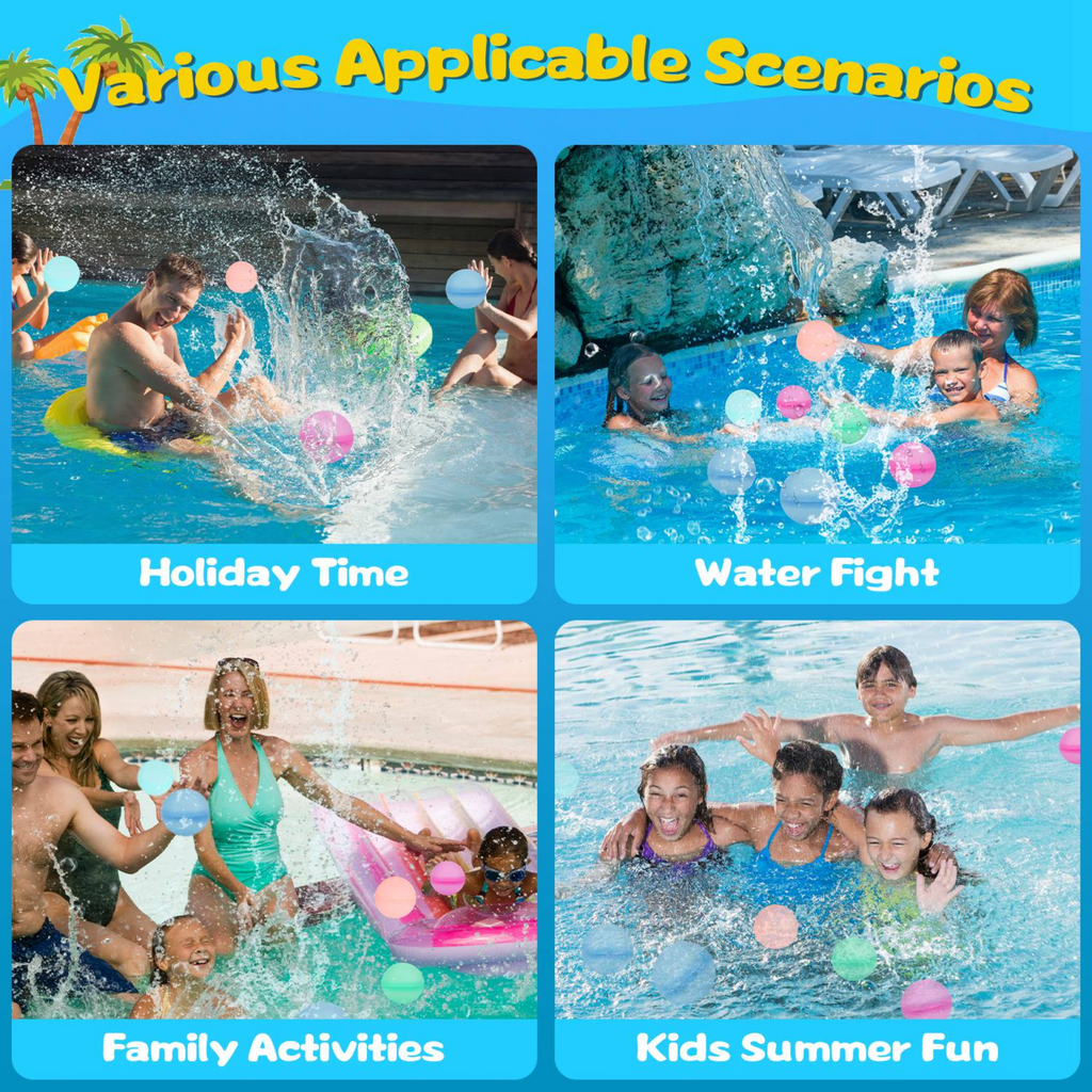GBruno 12Pcs Reusable Water Balloon
