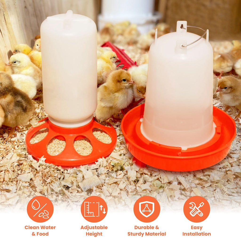 GBruno Chicken Feeder Waterer Set
