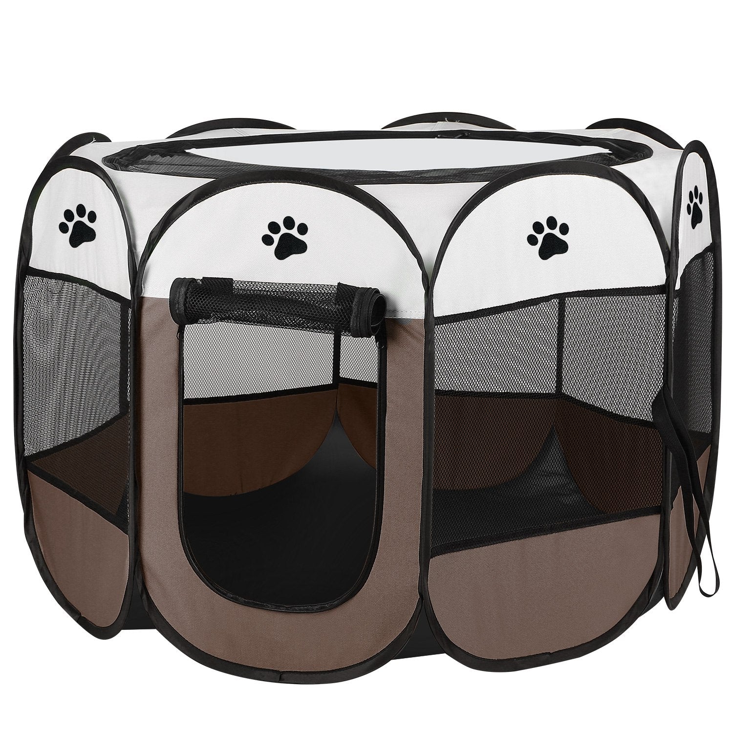 Portable Foldable Pet Tent Exercise Pen Kennel Removable Zipper Top and Bottom Water Resistant Indoor Outdoor Use For Dogs Cats Other Pets