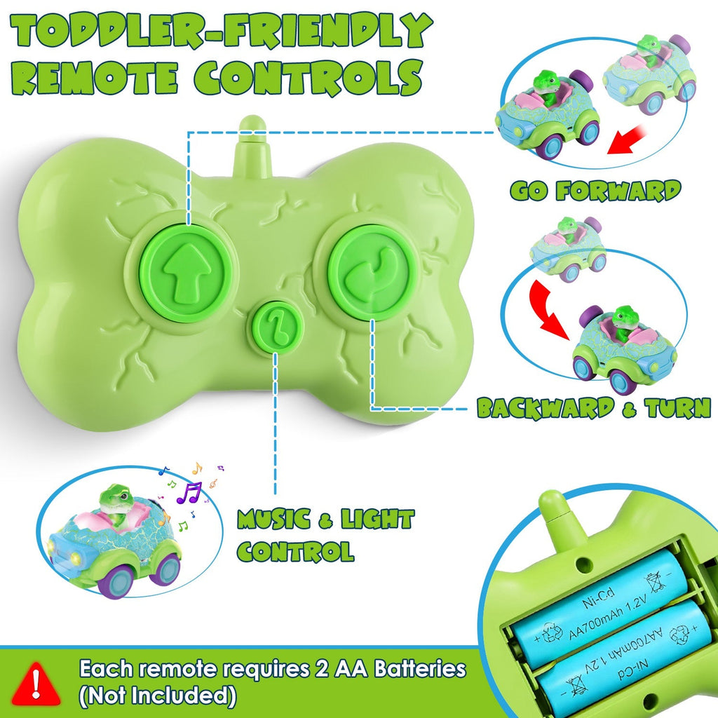 GBruno 2Pack Dinosaur Remote Control Cars