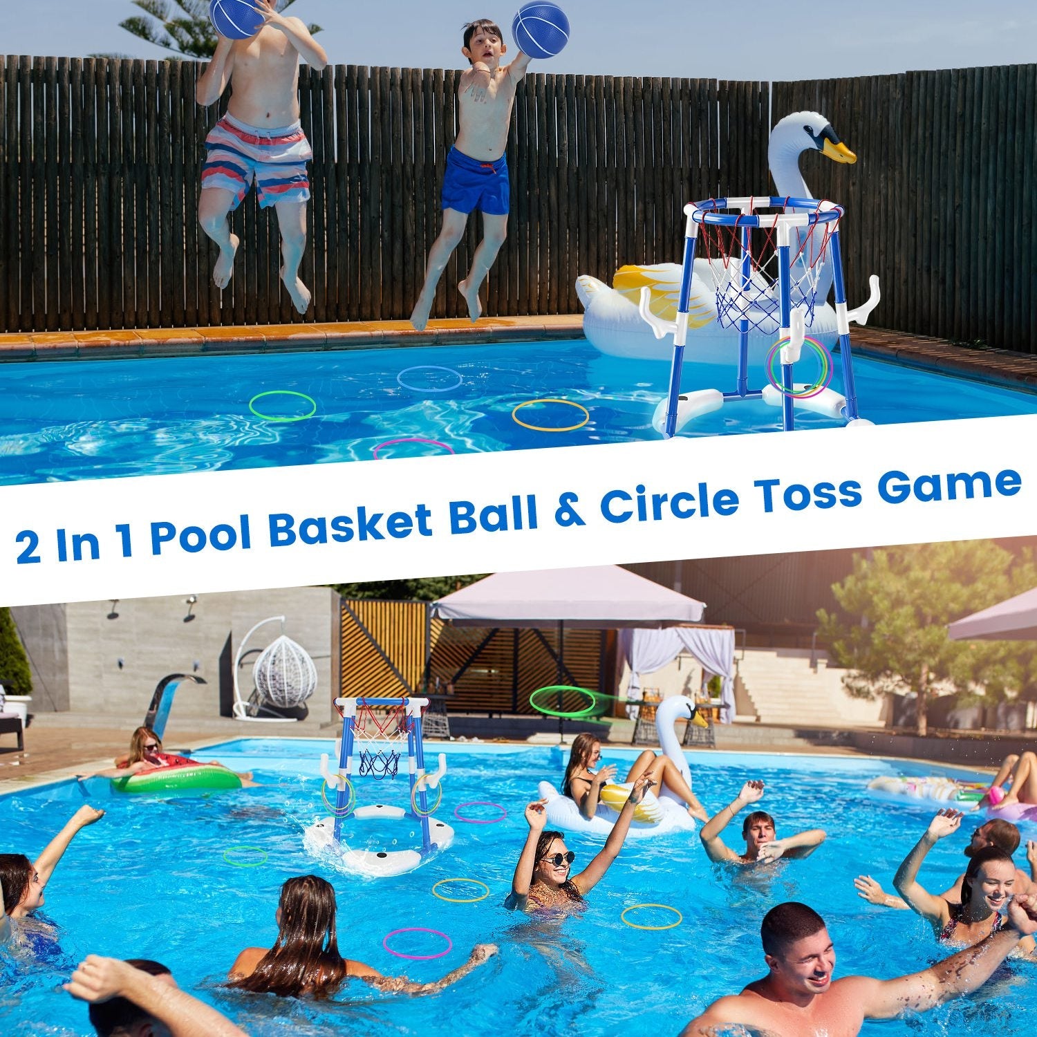 GBruno Floating Pool Basketball Game for Kids