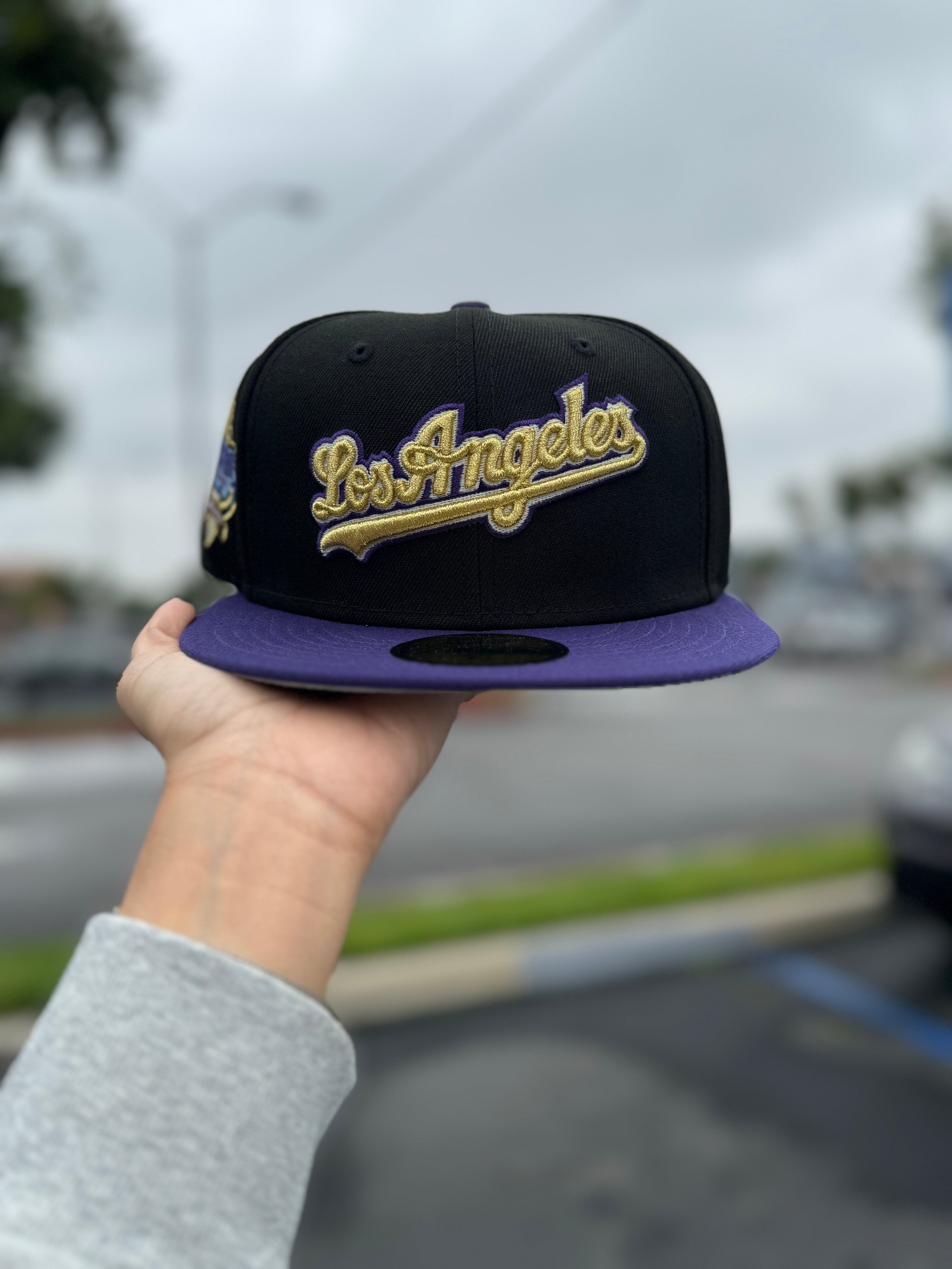 Los Angeles Dodgers Black / Purple Script 5950