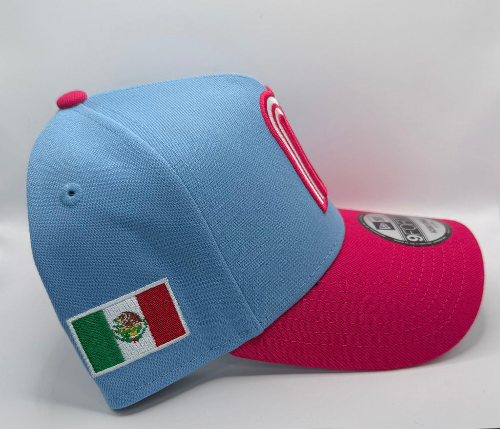 Mexico 2Toned Sky/Pink 9Forty Adjustable A-Frame Hat