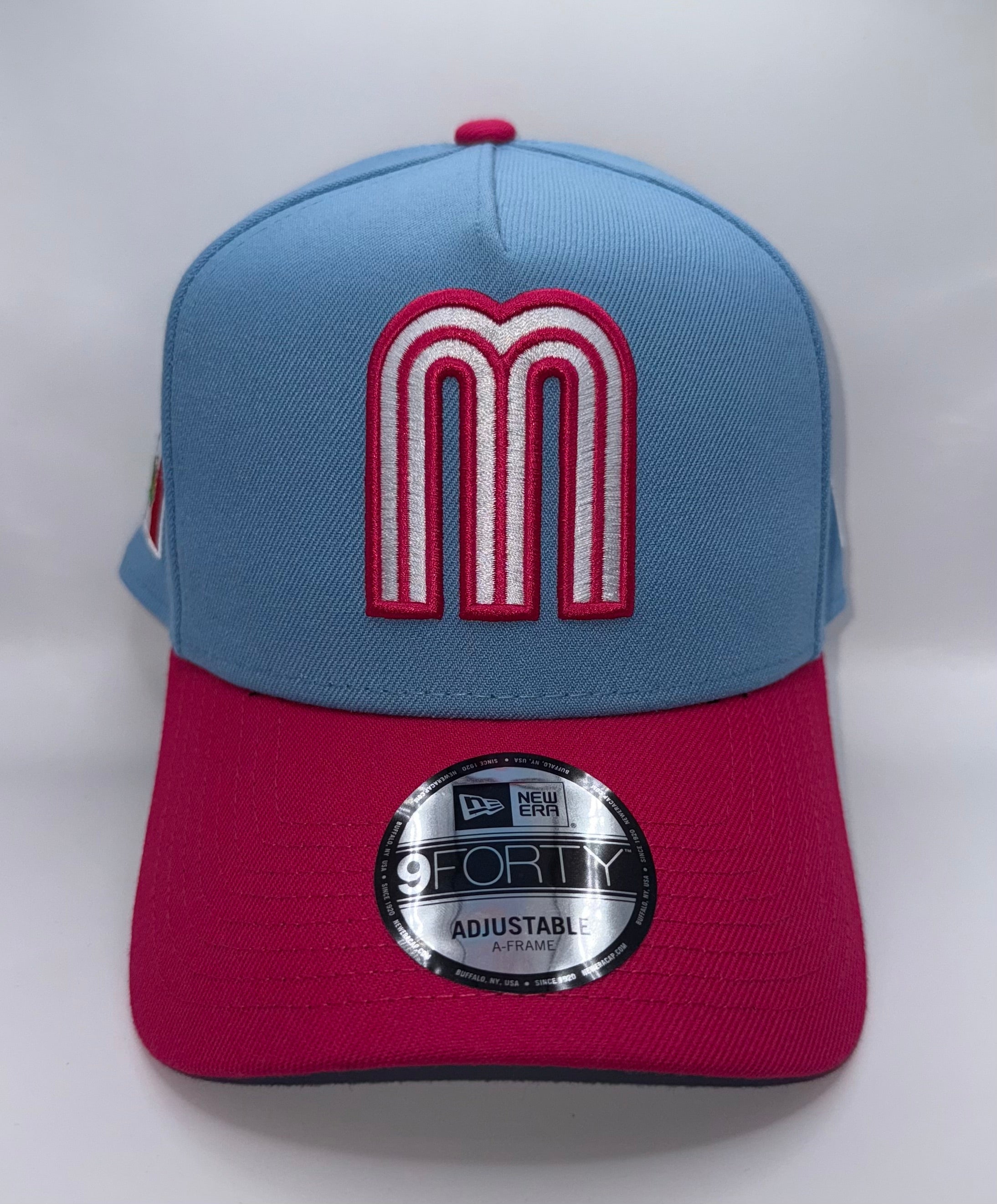 Mexico 2Toned Sky/Pink 9Forty Adjustable A-Frame Hat