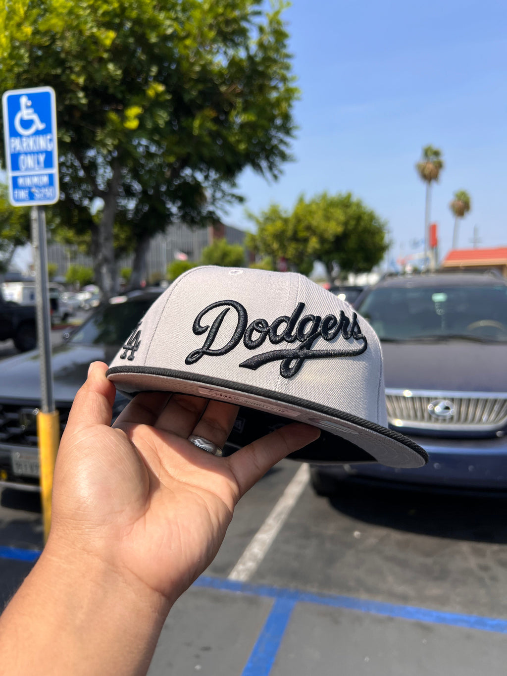 Los Angeles Dodgers Script Grey / Black 5950