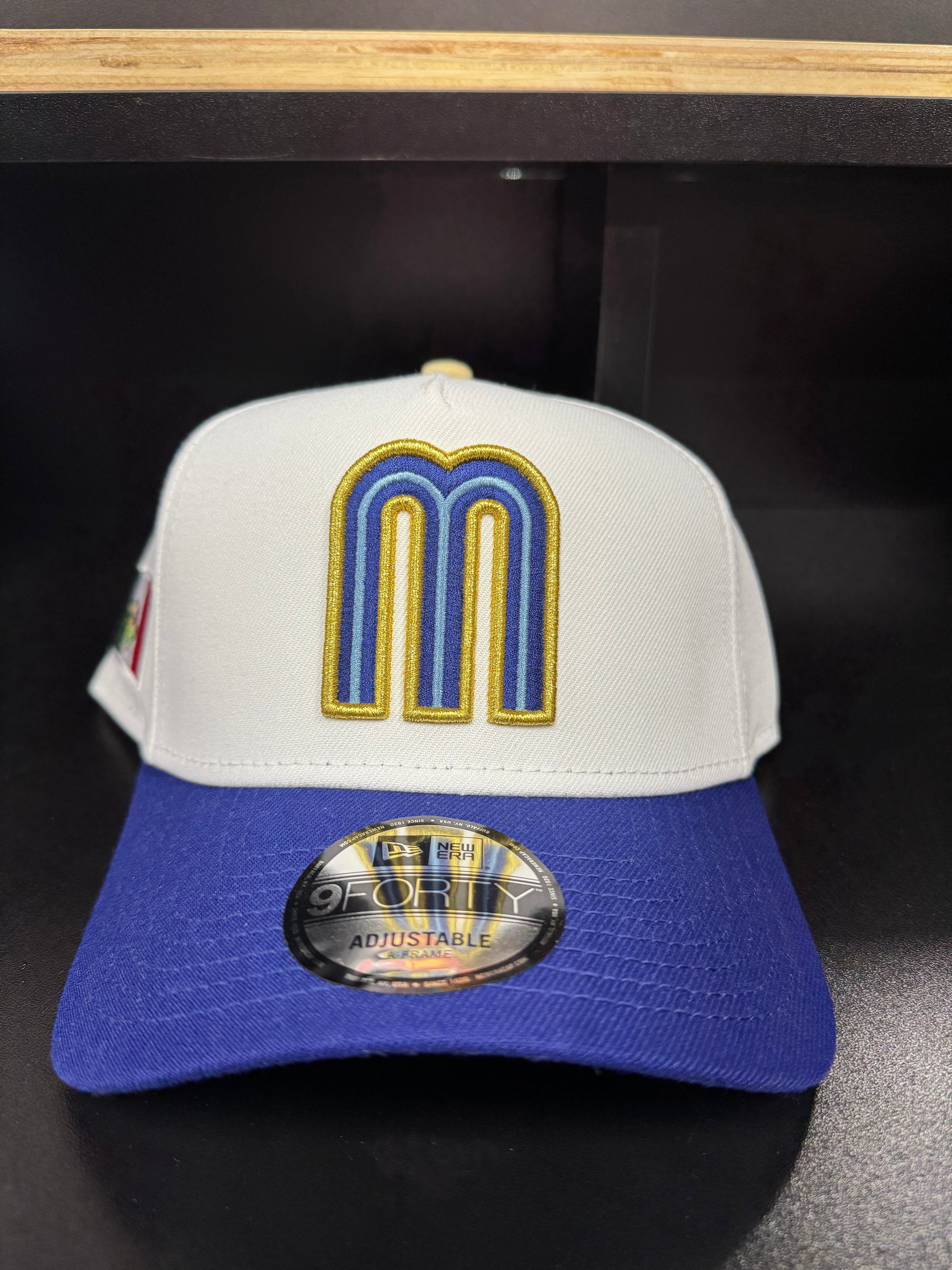 Mexico 2Toned White/Royal 9Forty Adjustable A-Frame Hat