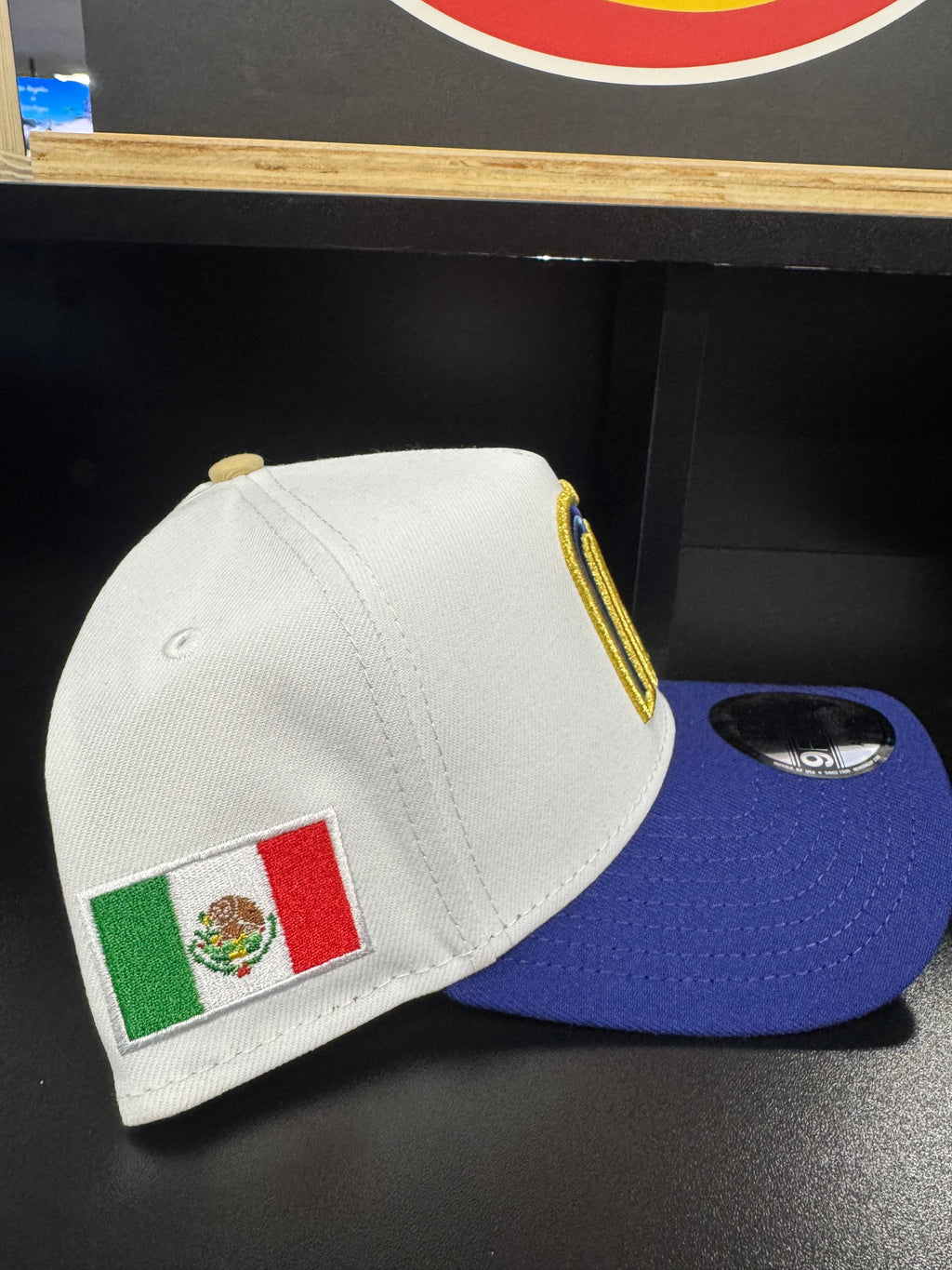 Mexico 2Toned White/Royal 9Forty Adjustable A-Frame Hat